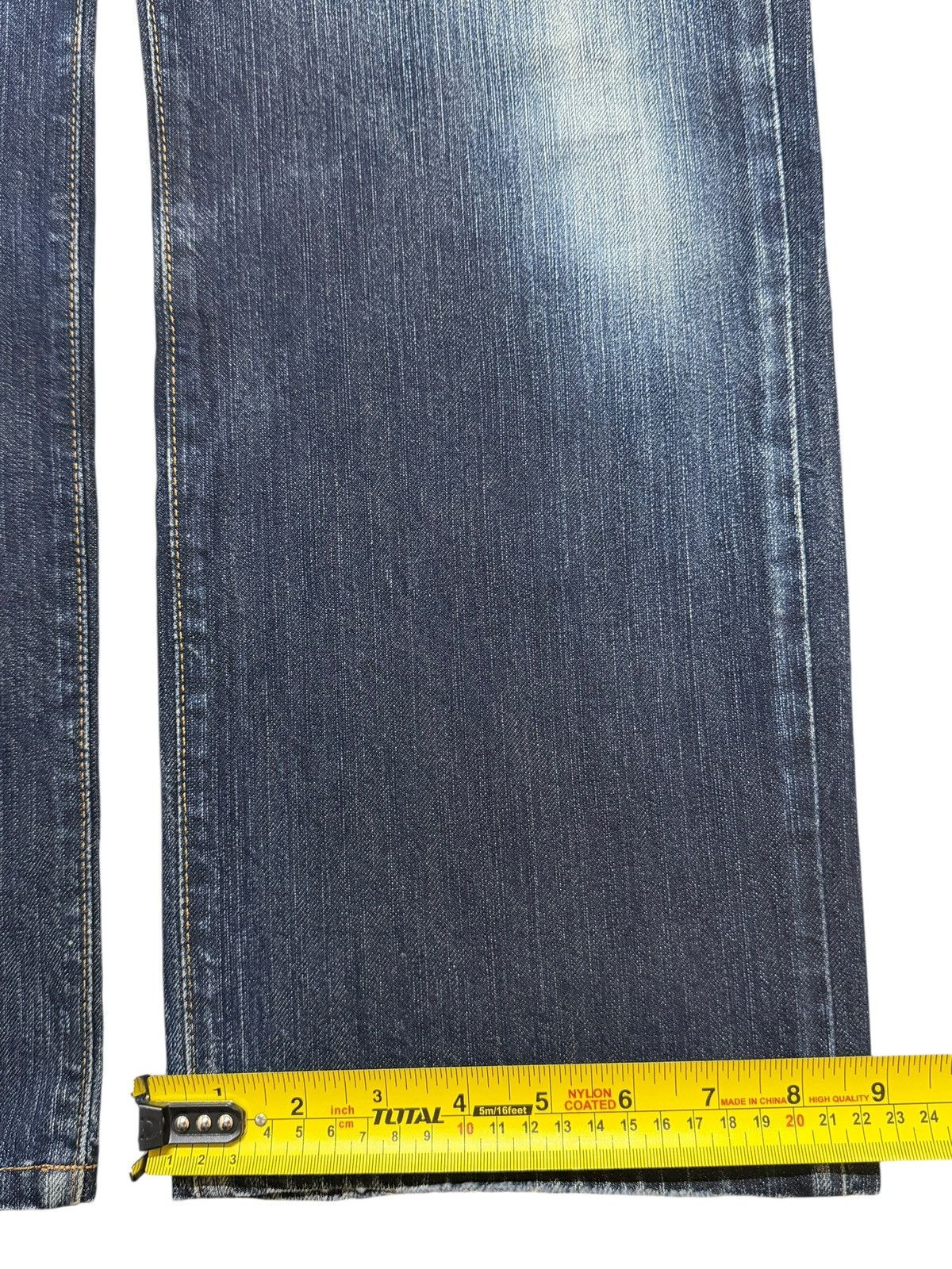 Edwin Vintage Edwin Blue Faded Wash Clawmark Style Wide Leg Baggy Size US 33 - 16 Thumbnail