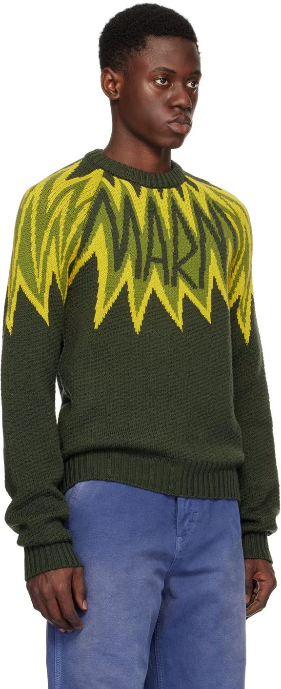 Marni o1w1db1em1224 Fire Island Sweater in Green Size US L / EU 52-54 / 3 - 2 Thumbnail
