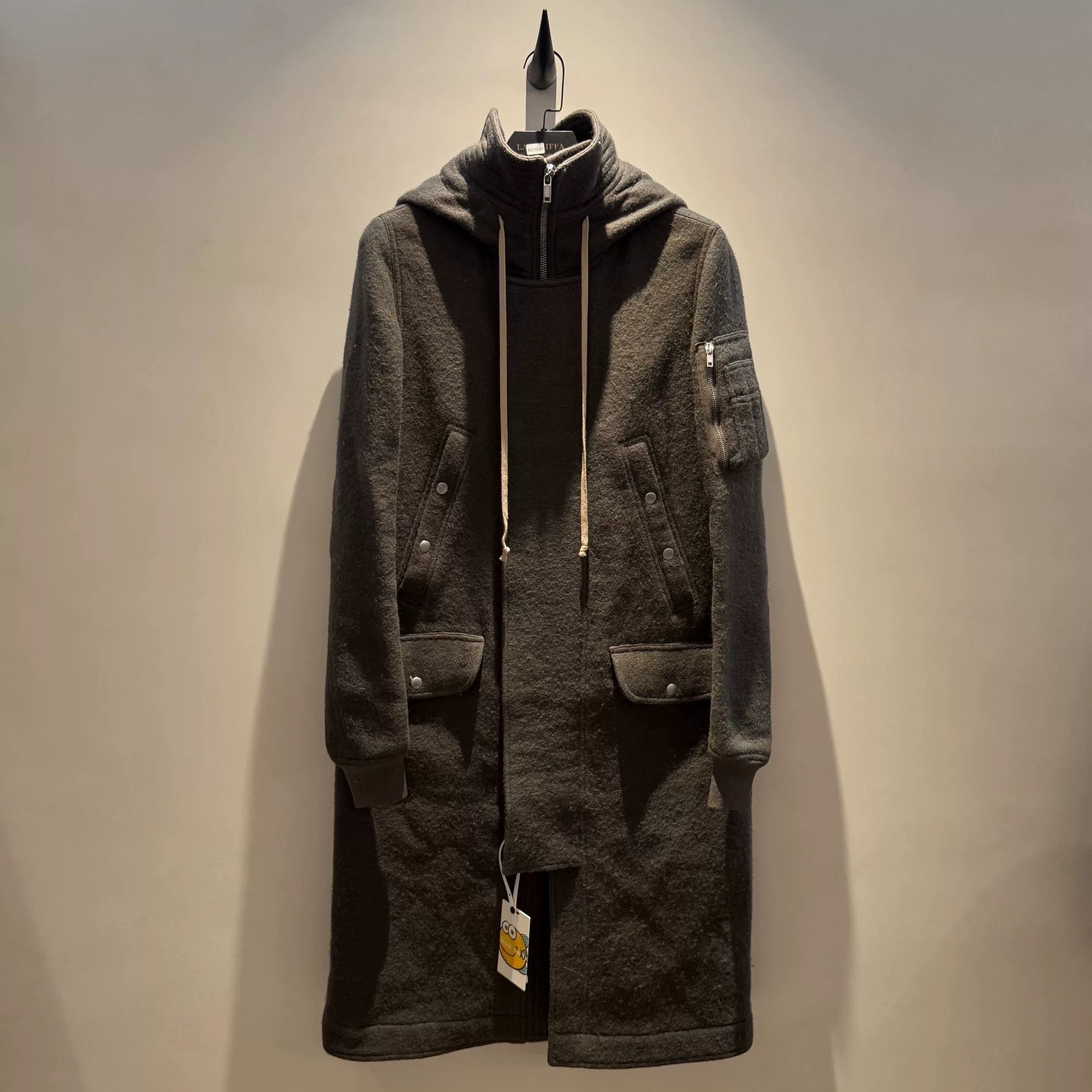 Rick Owens rick owens cashmere bomber coat in gray Size US XL / EU 56 / 4 - 1 Thumbnail