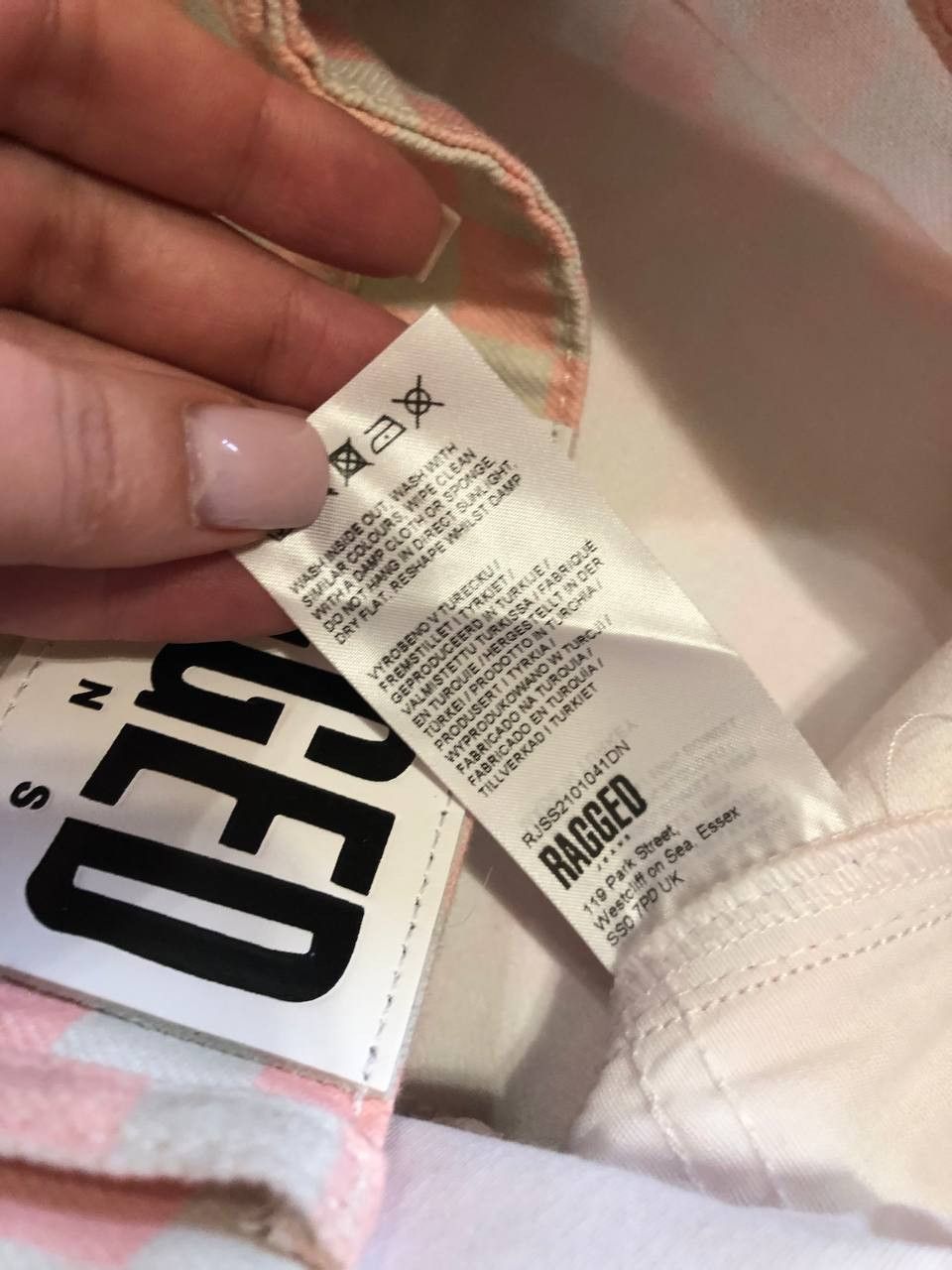 The Ragged Priest The Ragged Priest FASHION Pink and Cream Checkered Jeans Size 34" / US 12 / IT 48 - 9 Thumbnail
