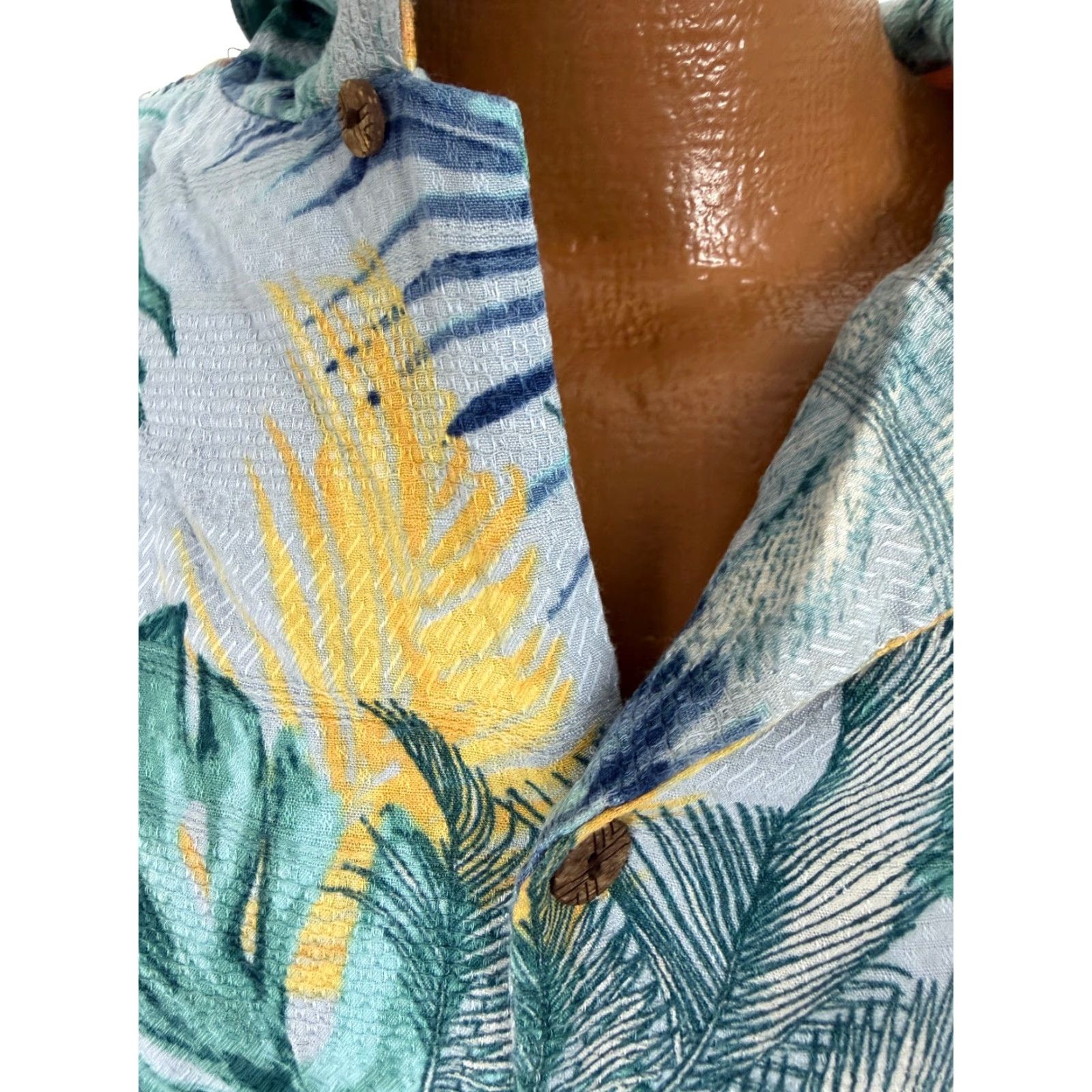 Vintage Caribbean Silk Blend Shirt Men L Hawaiian Bird Graphic Print Camp Collar Silk Blend Button-Up Size US L / EU 52-54 / 3 - 4 Thumbnail