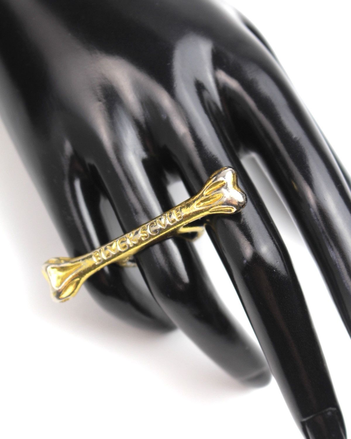 Hysteric Glamour 2000S BLVCK SCVLE GOLD-TONE ARCHAIC BONE RING Size ONE SIZE - 3 Thumbnail