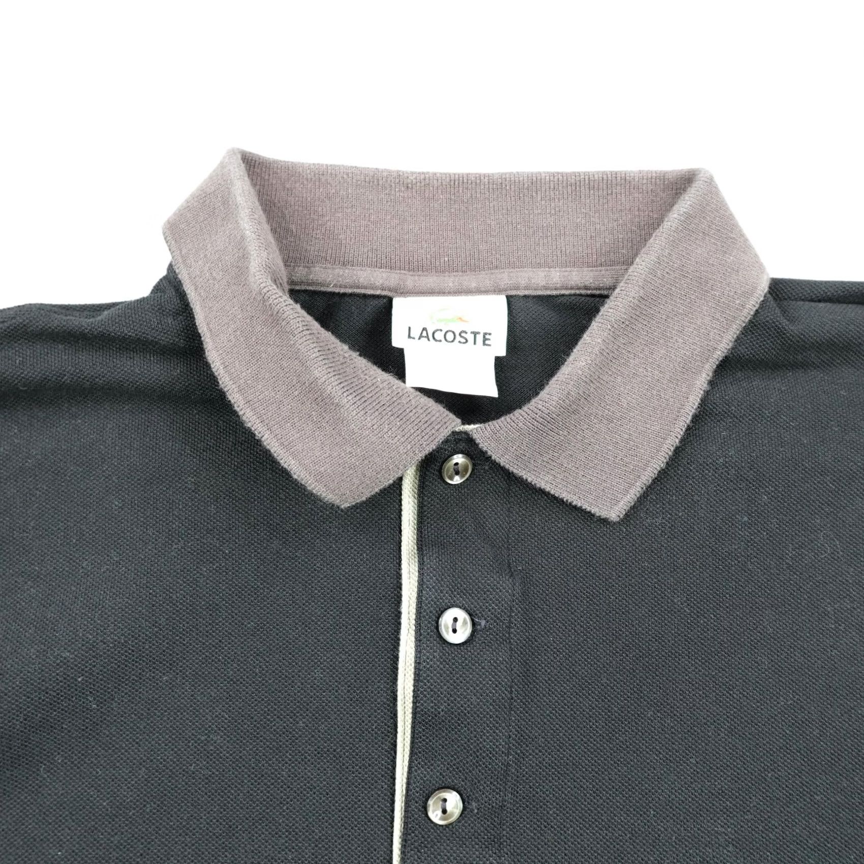 Lacoste Lacoste Polo Shirt Mens XL Black Gray Colorblock Long Sleeve Croc Logo Size US XL / EU 56 / 4 - 2 Thumbnail