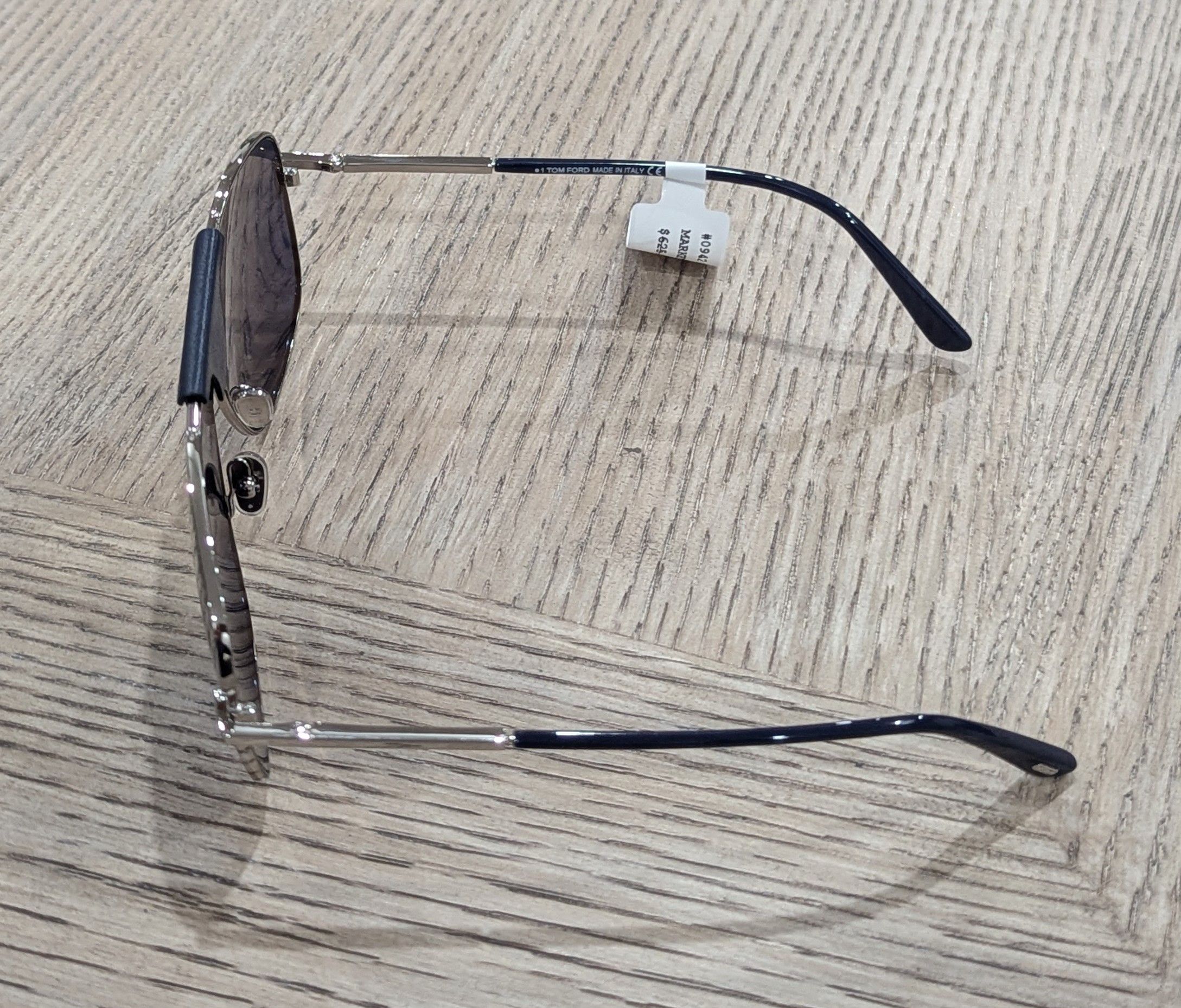 TOM FORD 62mm Aviator Sunglasses Gunmetal/Blue