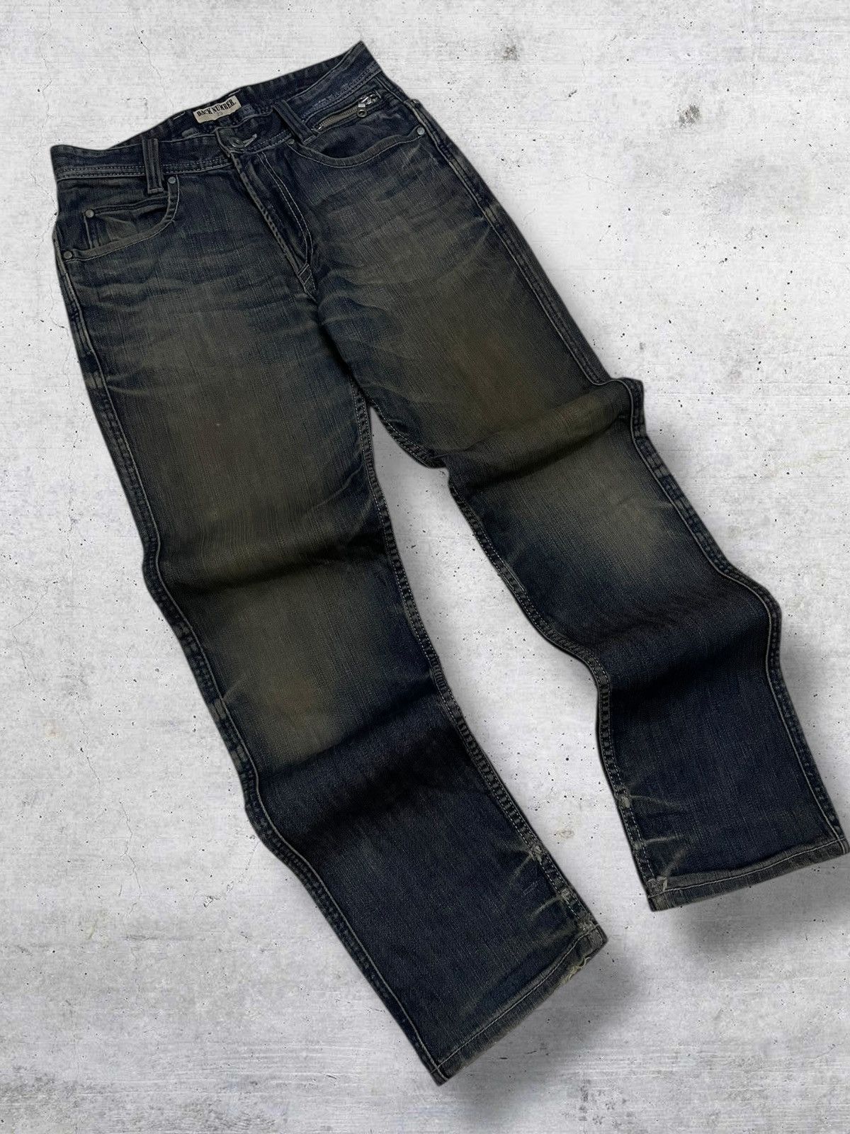 If Six Was Nine VINTAGE BACK NUMBER OG DESIGNER JAPAN 90 MUDWASH STYLE DENIM Size US 28 / EU 44 - 2 Thumbnail