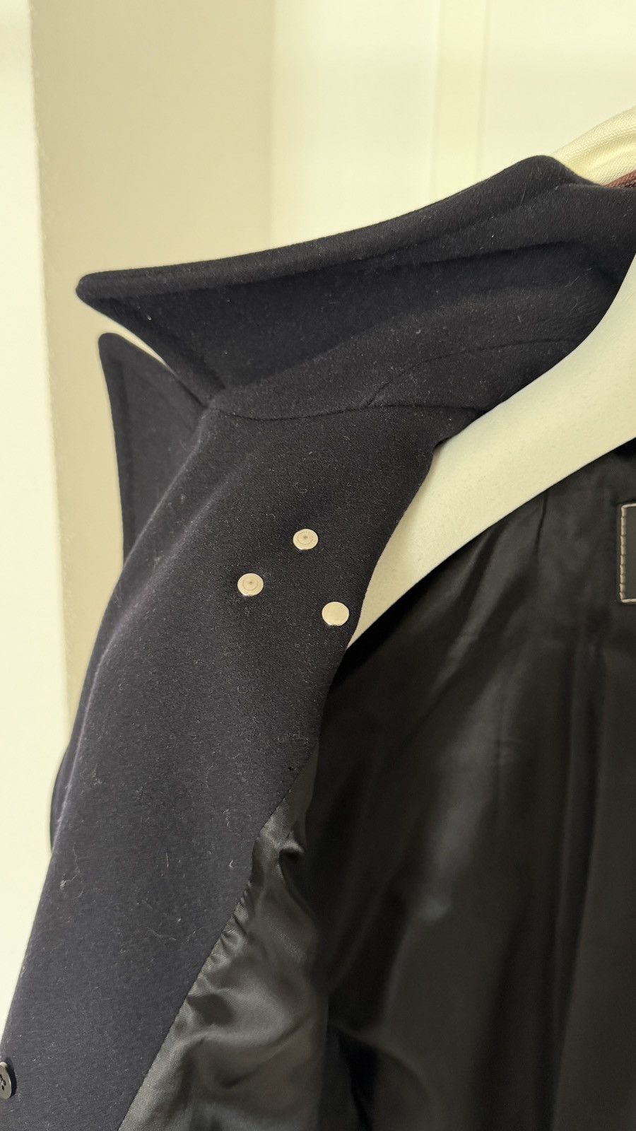 Hermes $8,900 FW23 Navy Black Leather and Wool Runway Coat Size US M / EU 48-50 / 2 - 13 Thumbnail
