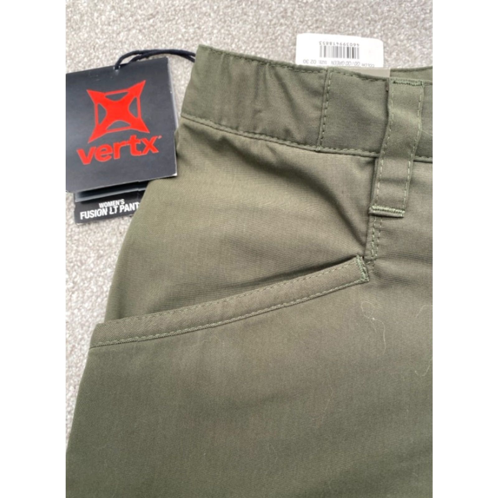 Olive NWT Vertx Women's 26x30 Fusion Lt Olive Tactical Cargo Pants Lightweight 4013 Size 26" / US 2 / IT 38 - 2 Thumbnail
