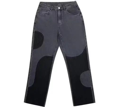 Japanese Brand × Jean Gray Spliced Baggy denim Size US 32 / EU 48 - 2 Thumbnail