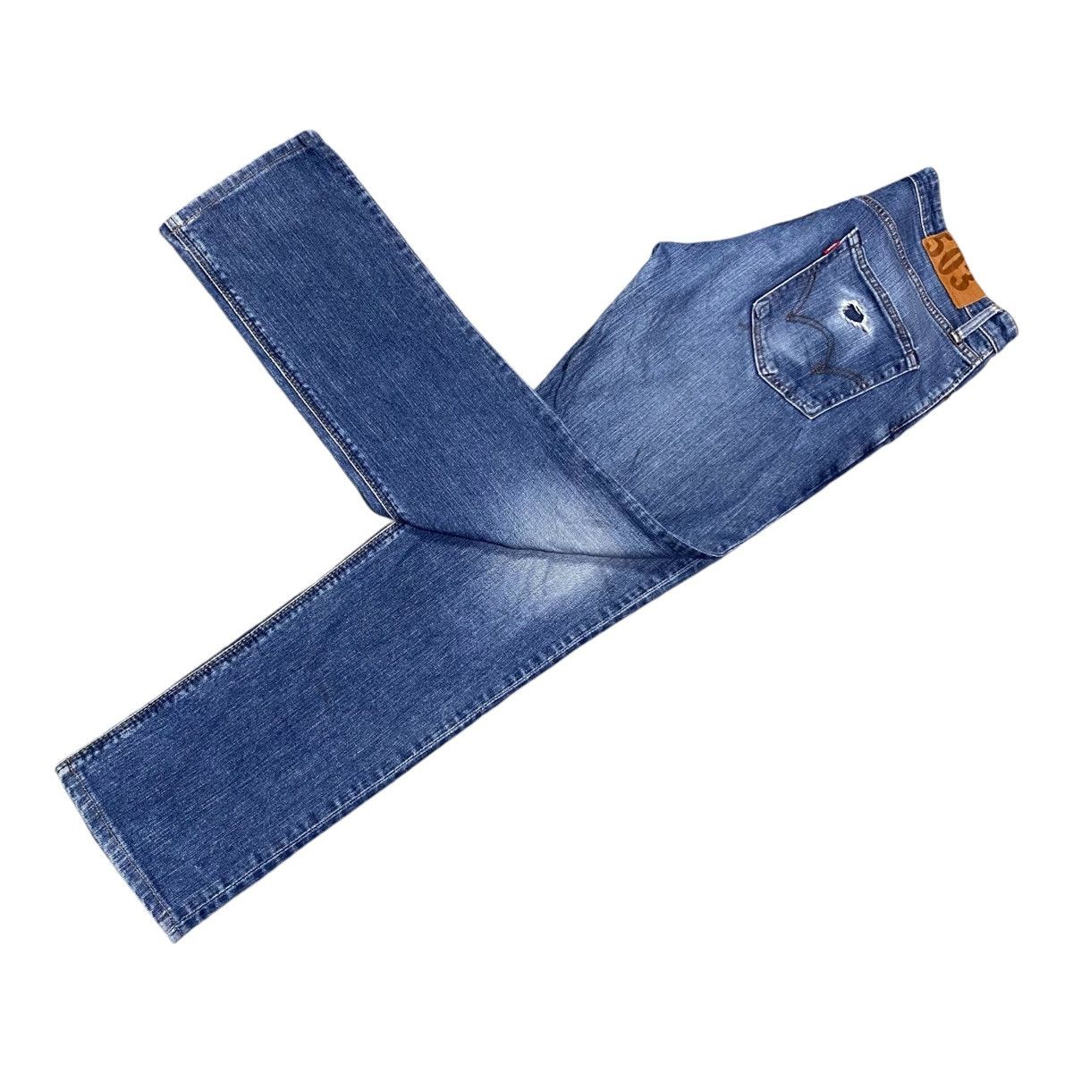 Edwin × Japanese Brand Edwin Distressed Denim Jeans Size US 34 / EU 50 - 3 Thumbnail
