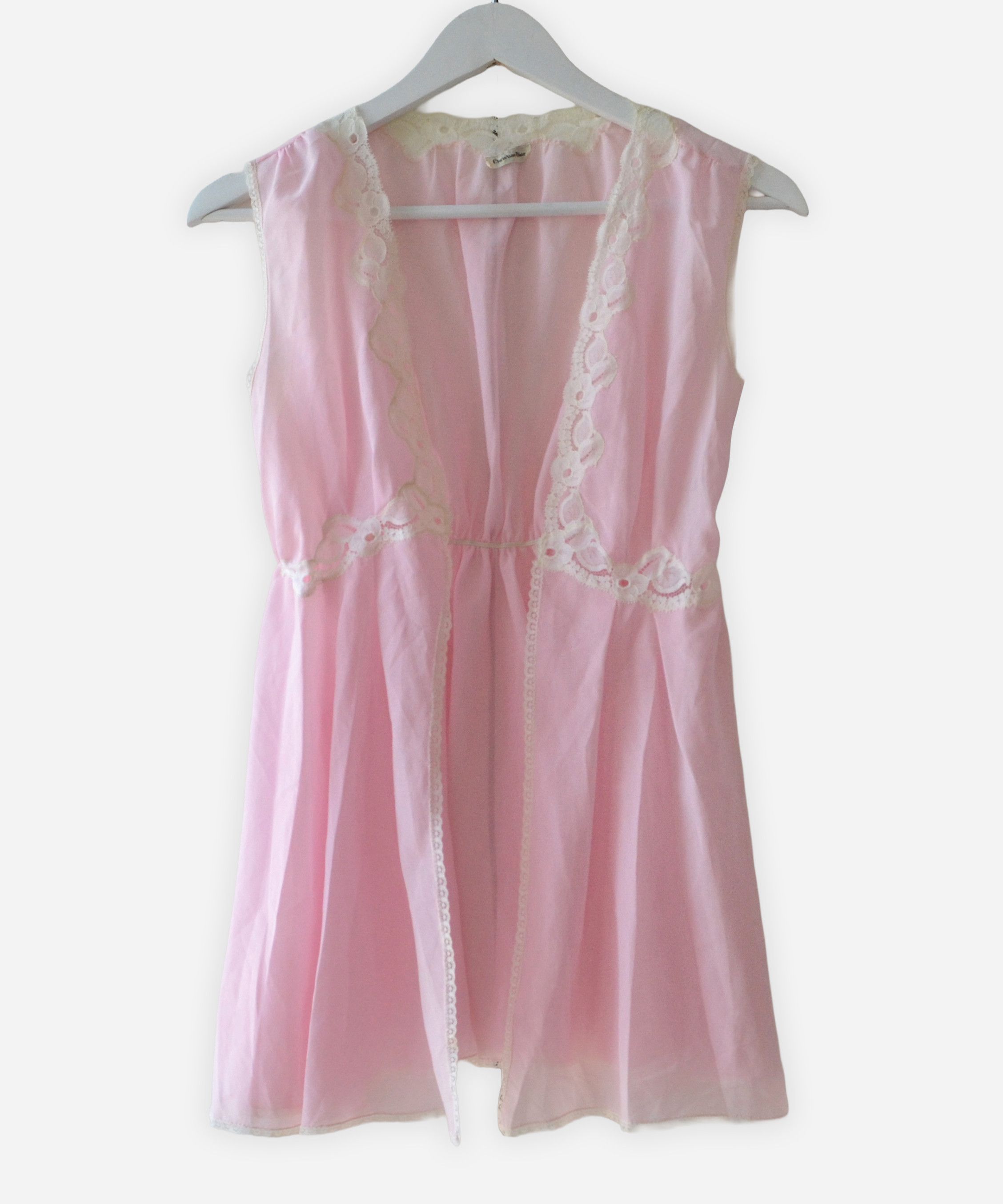 Dior Christian Dior Slip Dress Lingerie Vintage Pink White Size ONE SIZE - 1 Thumbnail