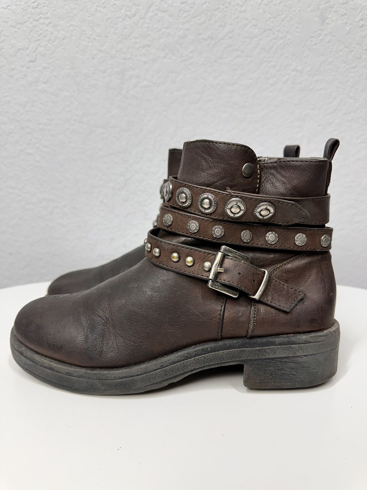 A.S.98 Vintage Leather Boots Ankle Rare AS 98 GUIDI JAPAN KAPITAL Size US 7 / IT 37 - 6 Thumbnail