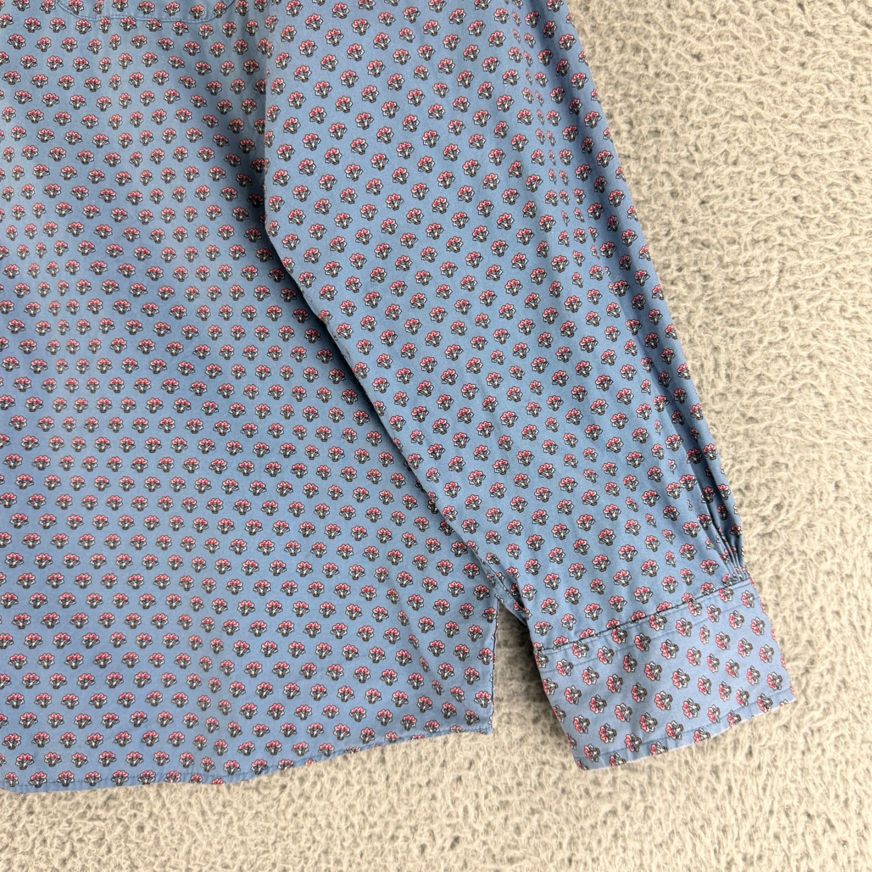 Brooks Brothers Brooks Brothers Regent Fit Button-Down Shirt Men XL Blue Floral Long Sleeve Size US XL / EU 56 / 4 - 3 Thumbnail