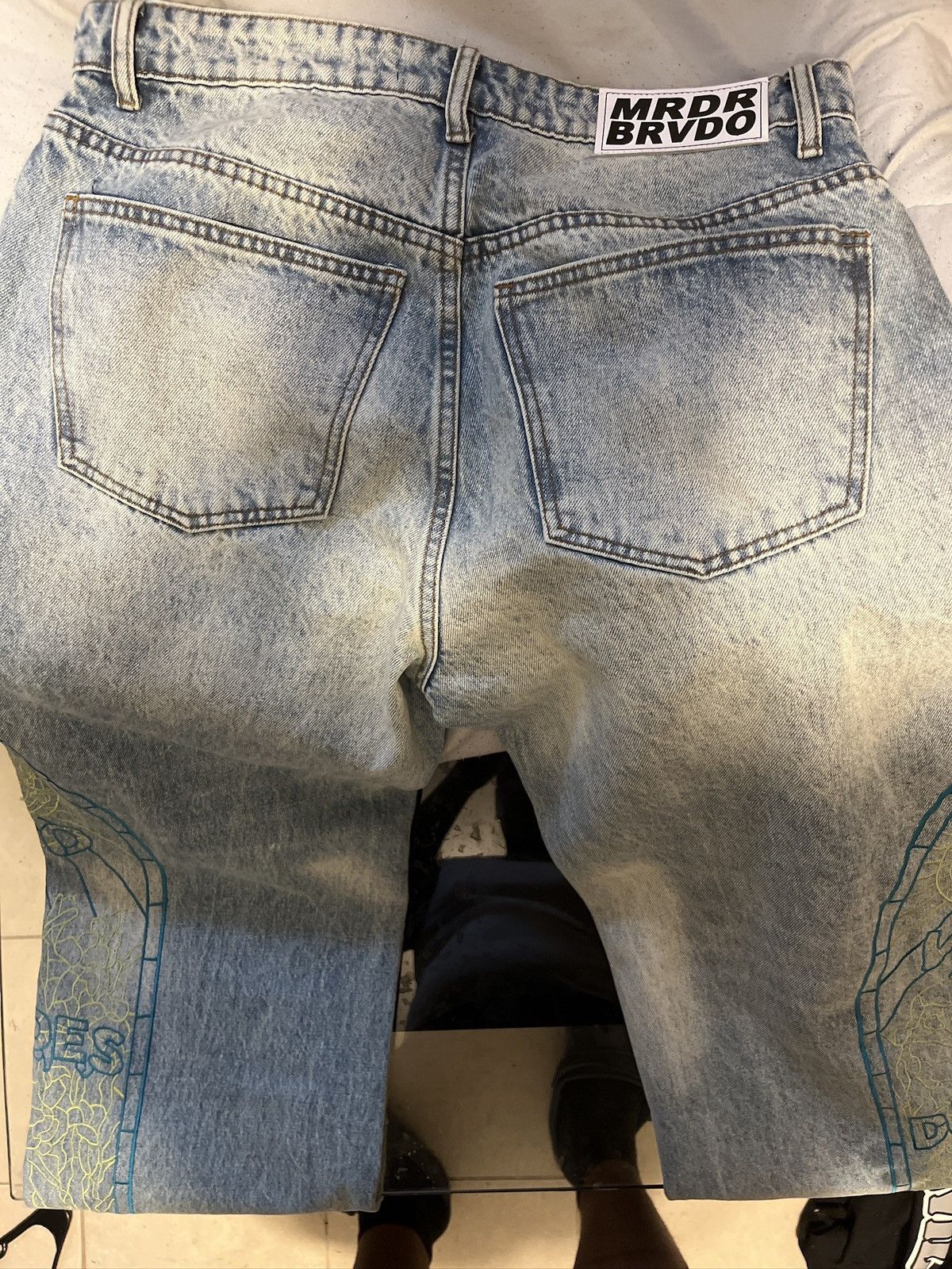 Who Decides War Who Decides War Virtuous Embroidered Jeans Size US 32 / EU 48 - 4 Thumbnail