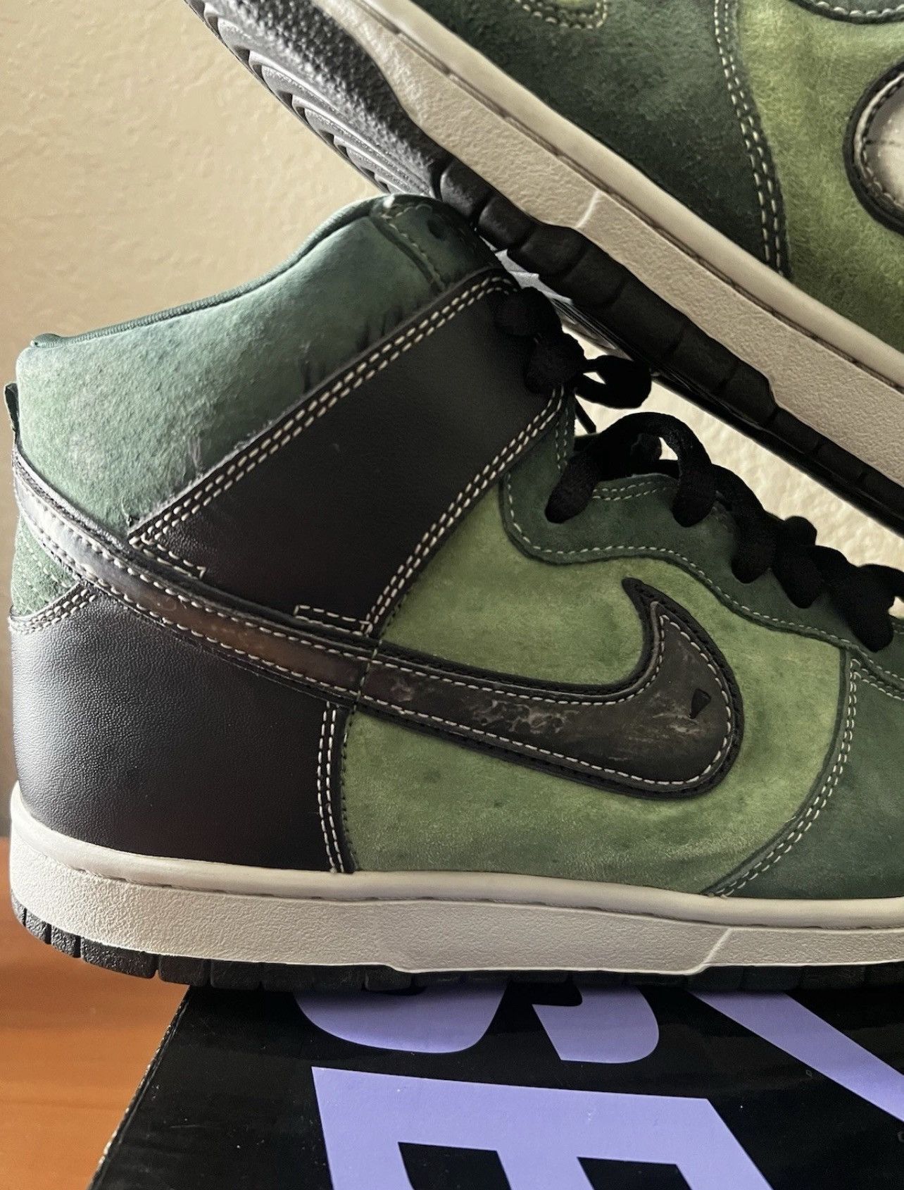 Nike SB 2007 Dunk High Pro Brut Gentlemen Pack Black Box 11.5 *FLAWS Size US 11.5 / EU 44-45 - 6 Thumbnail