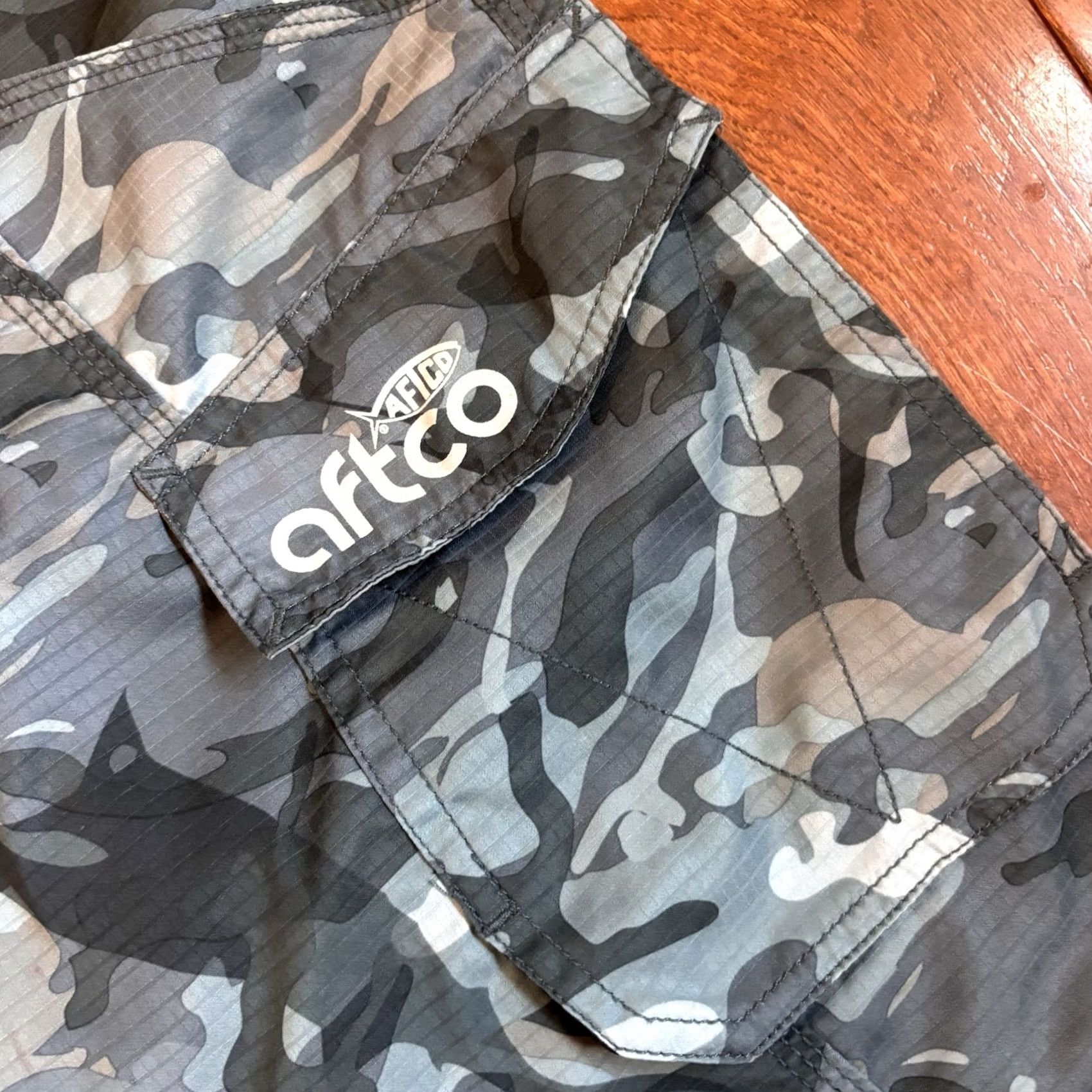Vintage NWOT AFTCO Cargo Shorts 10" Blue Camo sz 42 Mens Regular Size US 42 / EU 58 - 3 Thumbnail