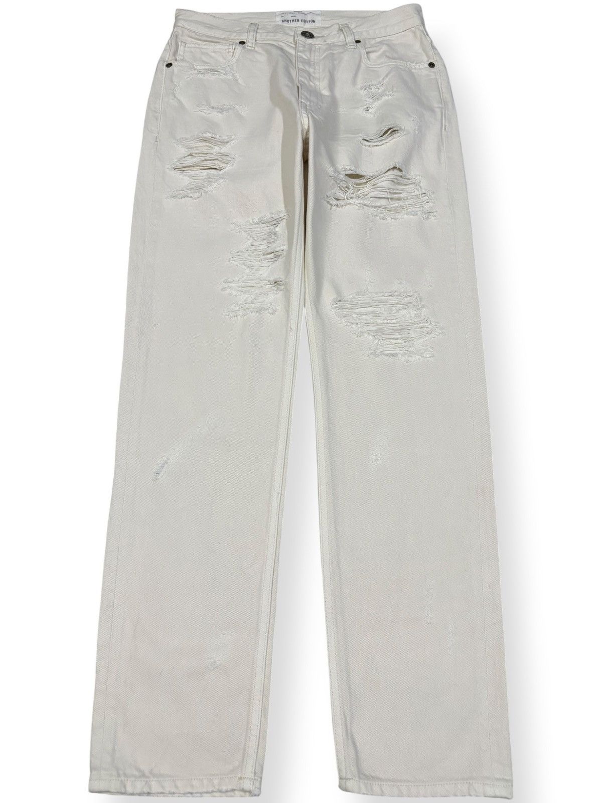 Japanese Brand Another Edition Slim Tapered Fit Heavy Distressed Jeans Size US 29 - 1 Thumbnail
