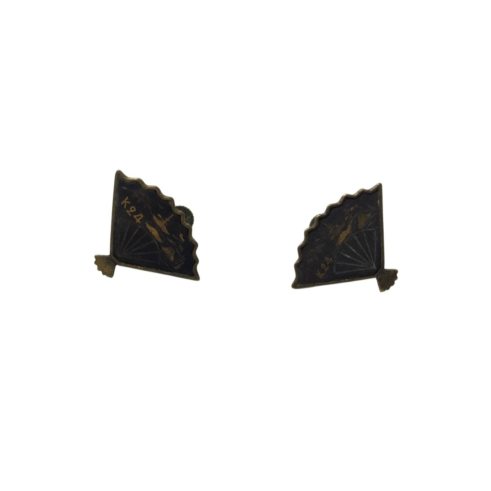 Other Vintage Women's Japanese Damascene fan K24 Gold Tone Screw B Size ONE SIZE - 1 Thumbnail