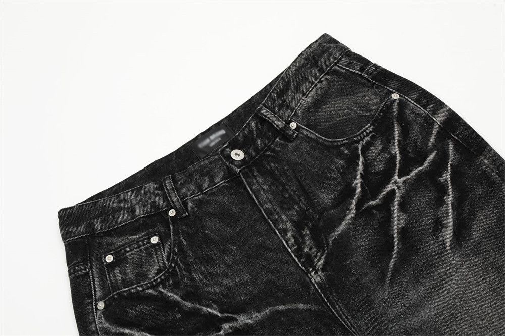 Japanese Brand × Jean Distressed washed trendy tie-dyed ripped loose casual jeans Size US 32 / EU 48 - 4 Thumbnail