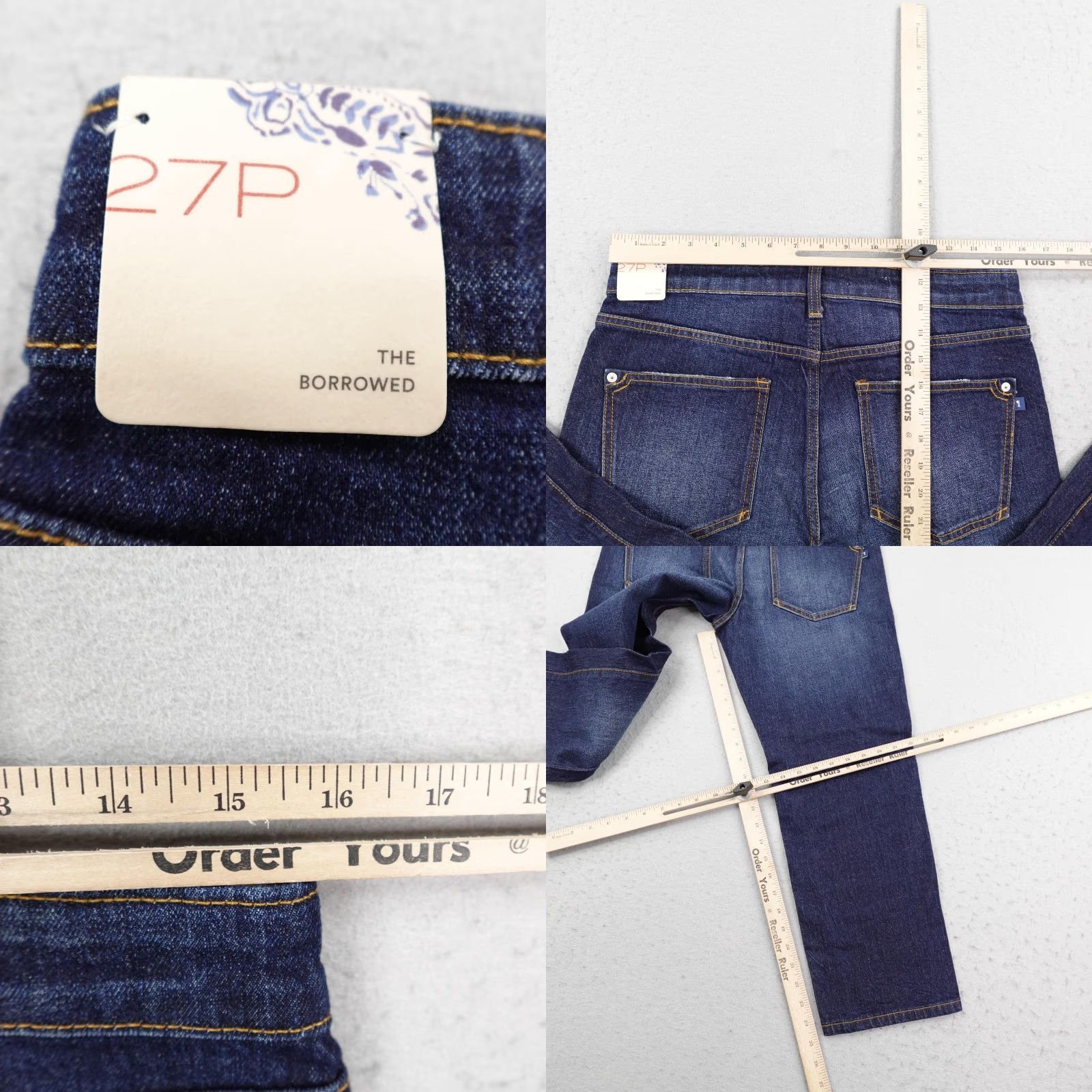 Vintage Pilcro Anthropologie Jeans Womens 27P Denim Distressed Borrowed Boyfriend NEW Size 27" / US 4 / IT 40 - 8 Thumbnail