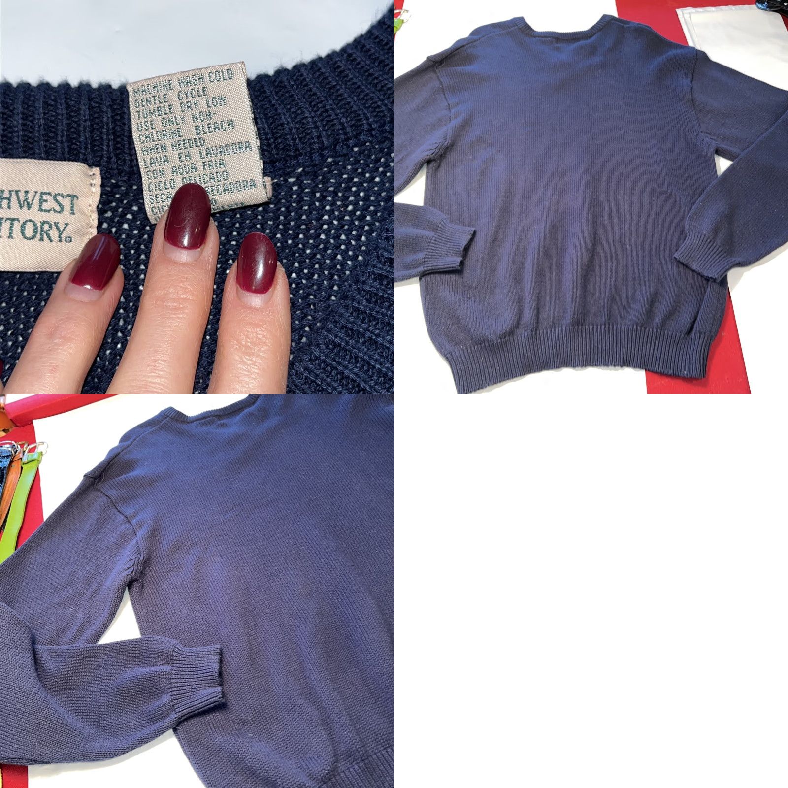 Vintage VINTAGE Northwest Territory BLUE COTTON V-Neck Sweater Mens XL Golf VTG Sweatshirt? Size US XL / EU 56 / 4 - 8 Thumbnail