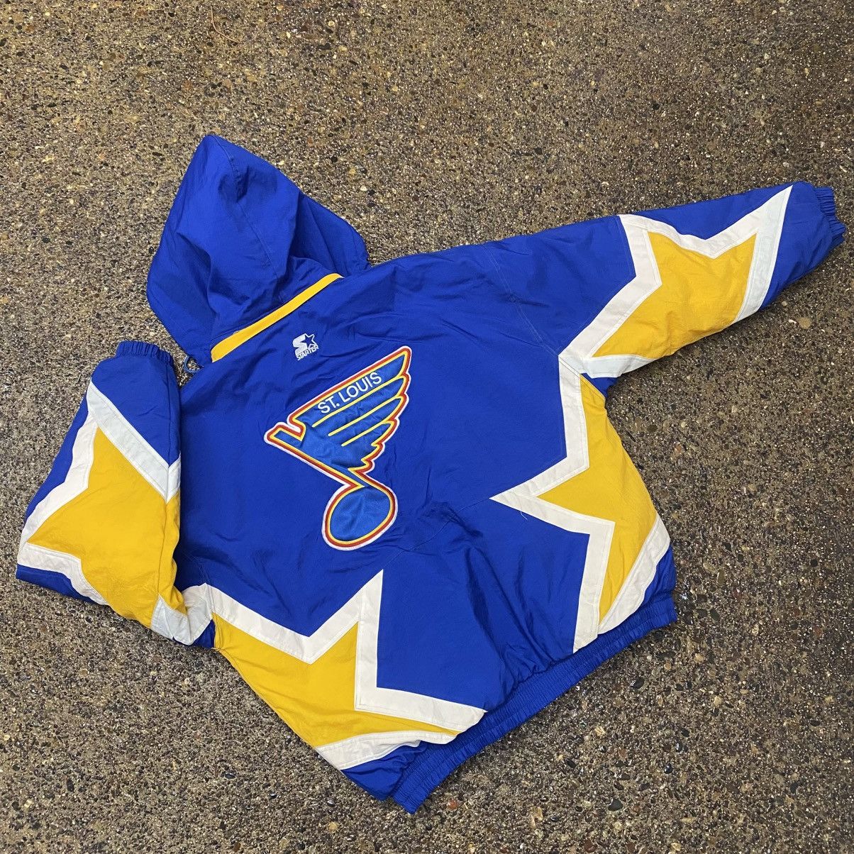 NHL Vintage 90s St. Louis Blues Starter Jacket Size US XL / EU 56 / 4 - 2 Thumbnail