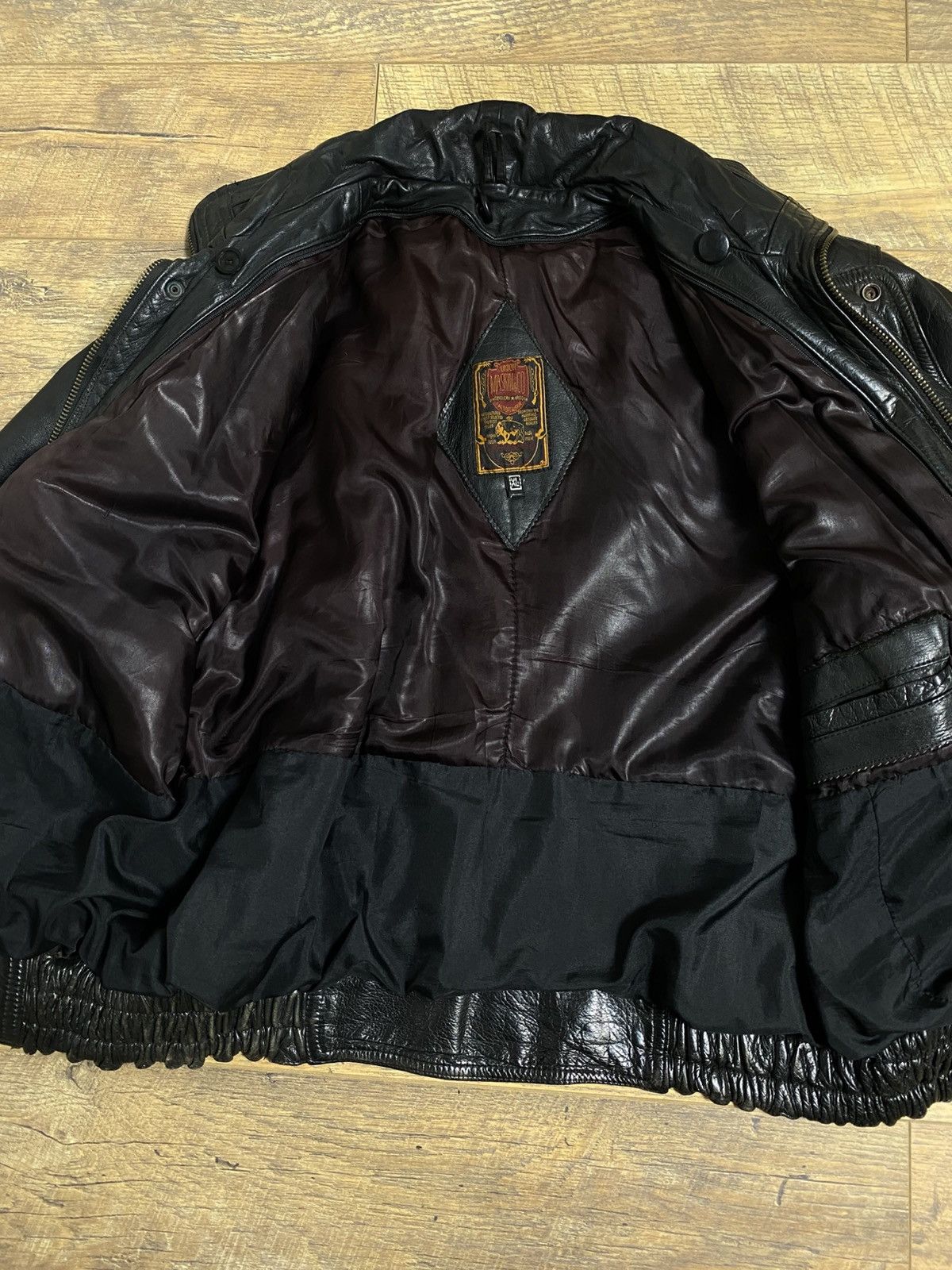 Leather Vintage UNION MASKIN CO Leather Bomber Jacket XL Size US XL / EU 56 / 4 - 9 Thumbnail