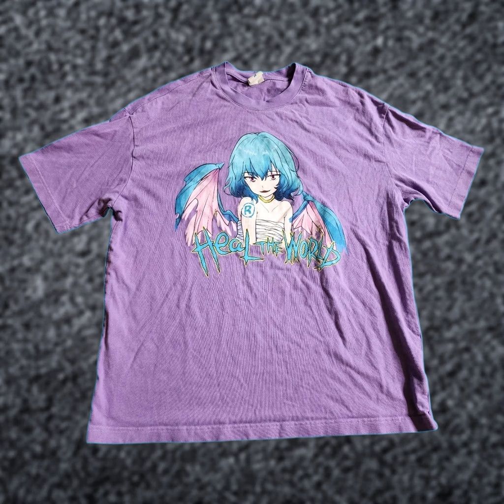 Vintage Mens L Dragon Naga Anime Manga Heal The World T Shirt Size US L / EU 52-54 / 3 - 1 Thumbnail