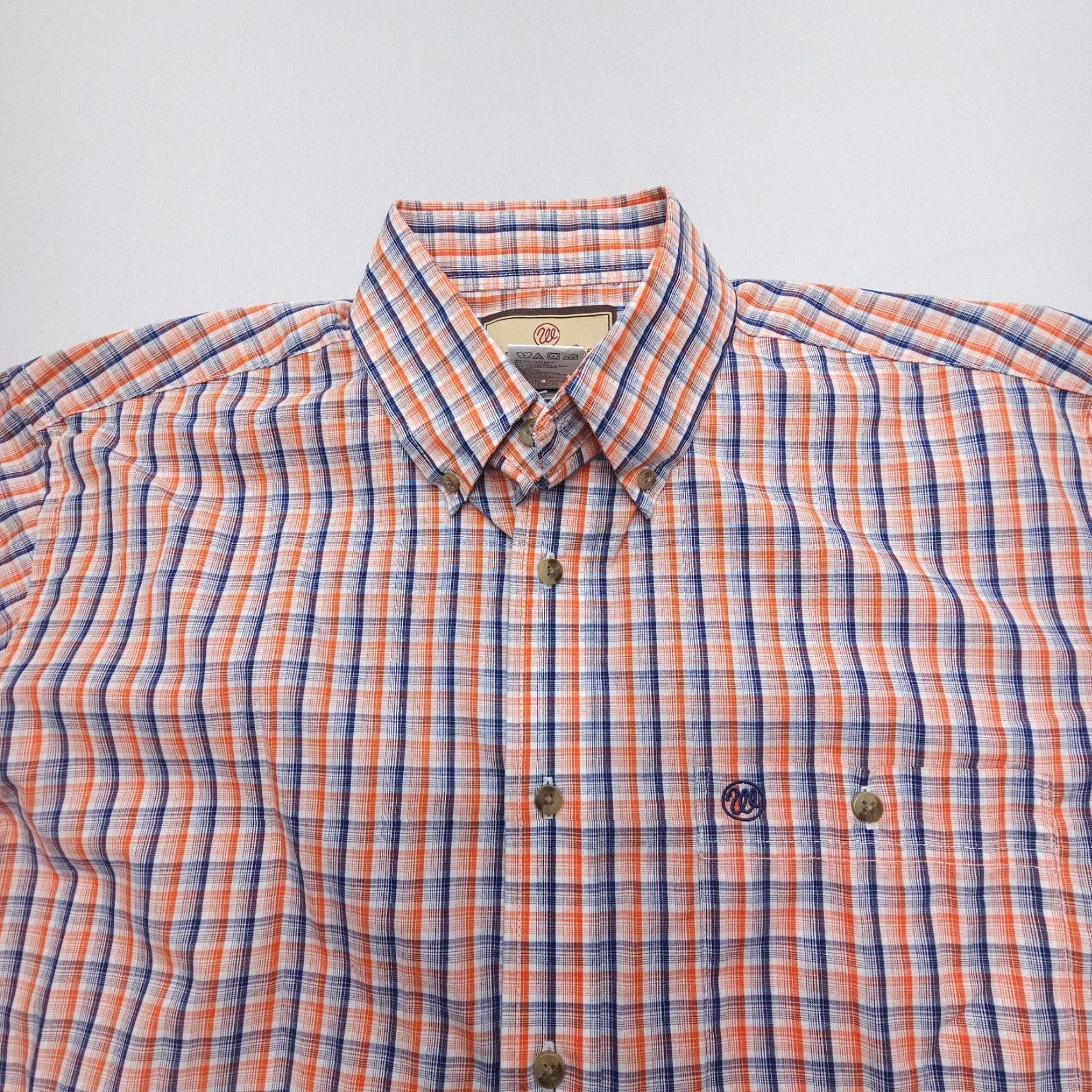 Wrangler Wrangler Button-Down Shirt Mens Medium Plaid Western Long Sleeve Workwear Orange Cotton Blend Button-Up Casual Mens Shirt Size US M / EU 48-50 / 2 - 3 Thumbnail