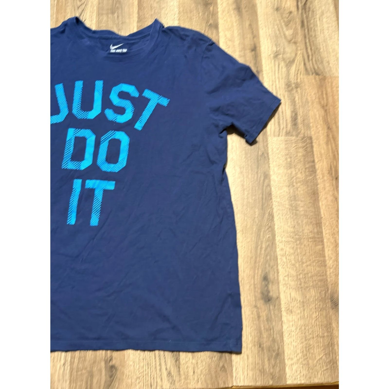 Nike Nike Shirts Men XL Blue Short Sleeve Crew Neck Just Do It Print Dri-Fit Size US XL / EU 56 / 4 - 3 Thumbnail