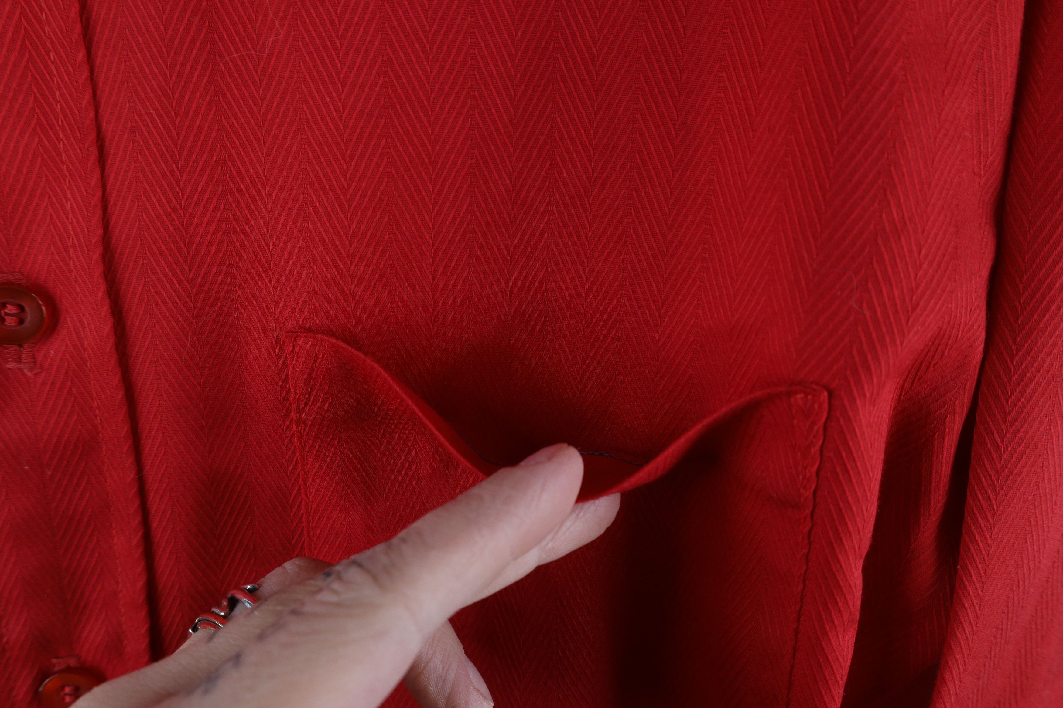 Vintage Vintage 70s Streetwear Collared Button Shirt Red USA Size US M / EU 48-50 / 2 - 4 Thumbnail