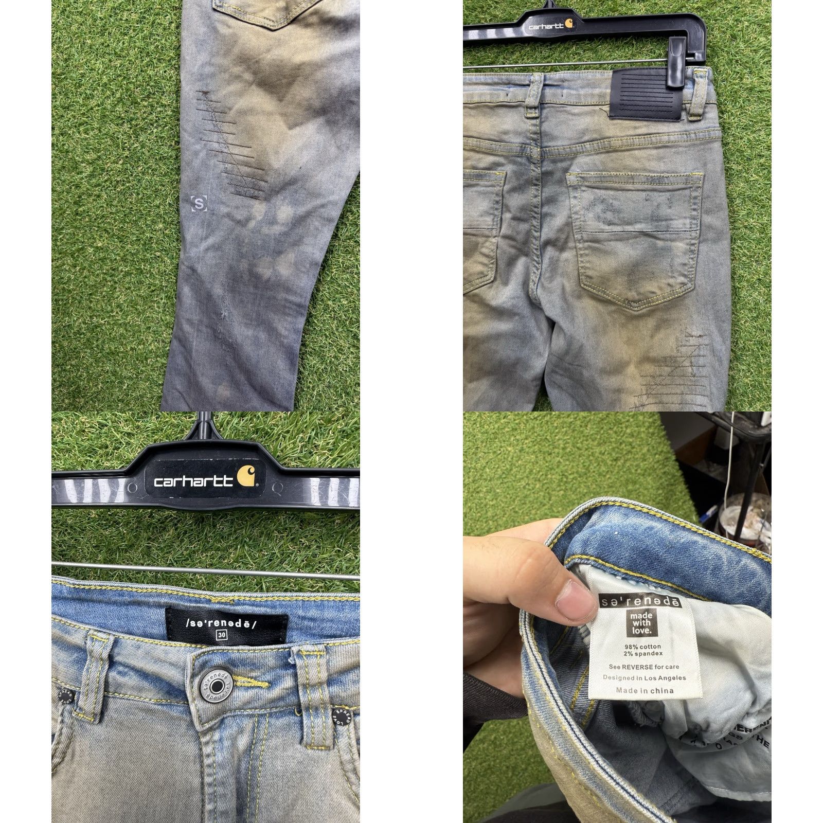 Vintage VINTAGE Serenade Jeans Mens 30 Distressed Bootcut Blue Denim Slim 5-Pocket Grunge Punk Streetwear 90s Mens Size US 30 / EU 46 - 8 Thumbnail