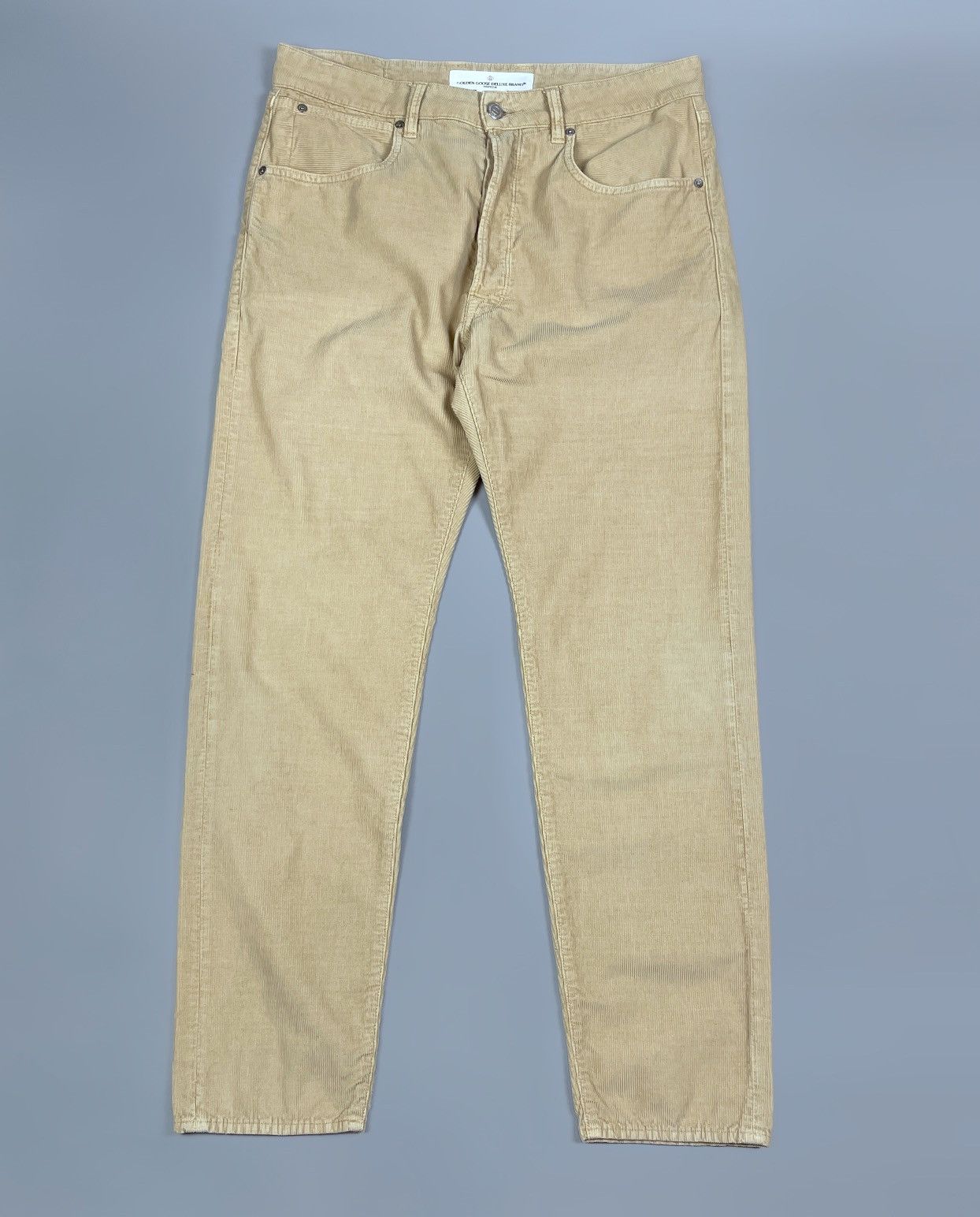 image of Golden Goose Deluxe Brand Carrot Corduroy Pants Trousers 32 in Beige, Men's