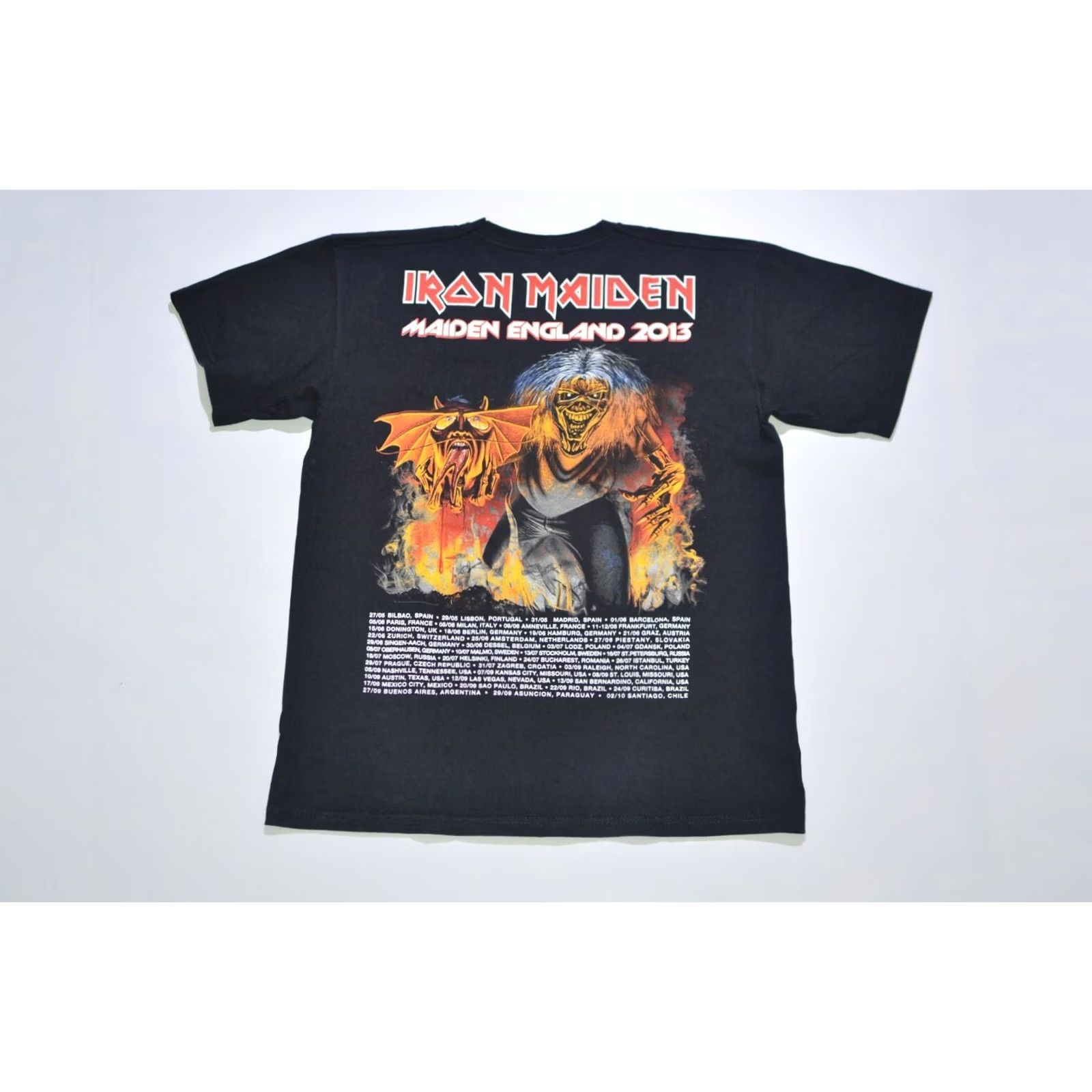 Fruit Of The Loom Rare Vintage Fruit of the Loom Iron Maiden Maiden England 2013 Tour T-Shirt Sz M Shirt Mens Black Sizes M 2013 Tour Iron Maiden Size US M / EU 48-50 / 2 - 6 Thumbnail
