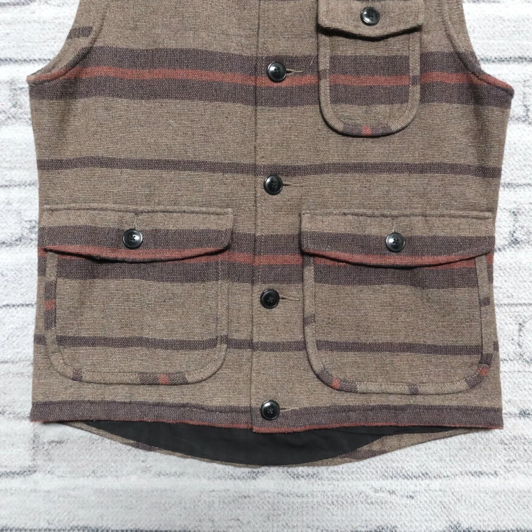 Levi's VINTAGE Levis Stripe Vest Shirt Mens S Wool See photos 90s Size US S / EU 44-46 / 1 - 3 Thumbnail