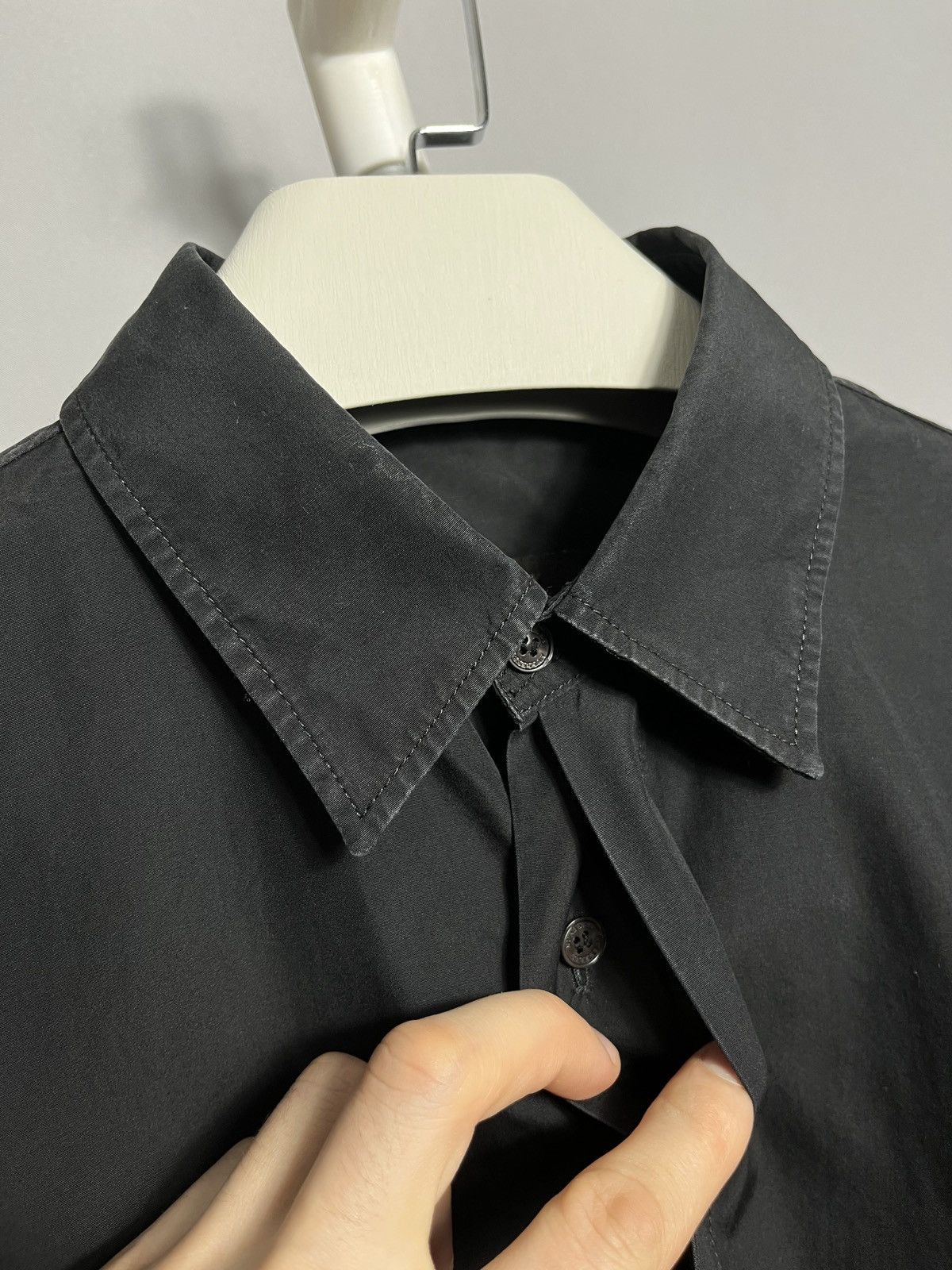 Burberry × Vintage Burberry shirt classic button mens long sleeve black Italy Size US XL / EU 56 / 4 - 3 Thumbnail