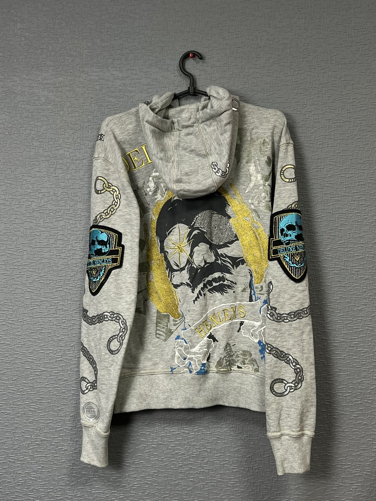 Other Affliction × Vintage Henleys Project Deluxe Big Skull Hoodie Size US L / EU 52-54 / 3 - 2 Thumbnail
