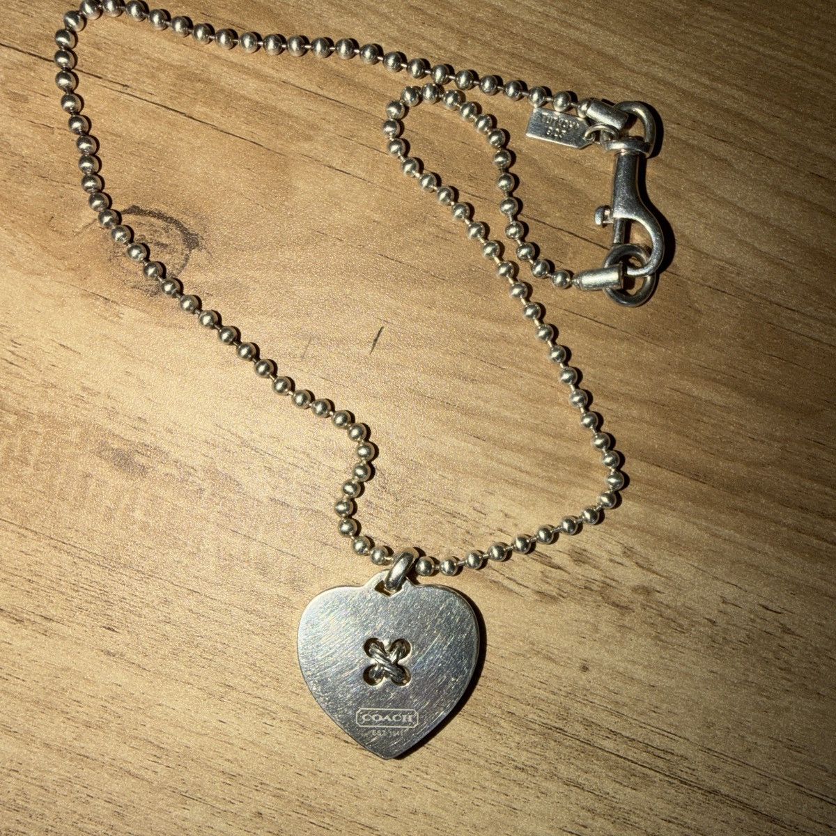 Coach Vintage Coach Silver Heart Pendant Necklace Size ONE SIZE - 7 Thumbnail
