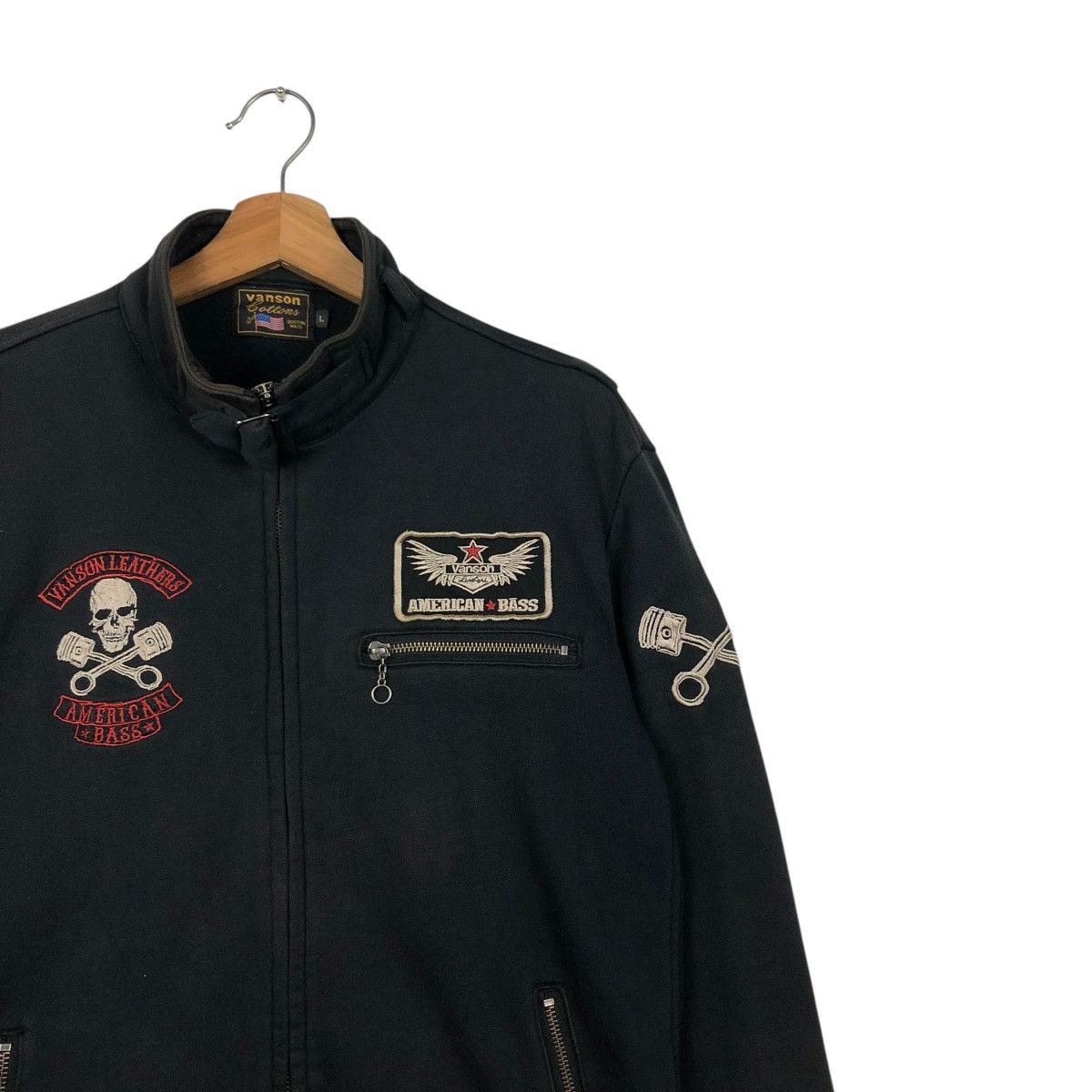 Vanson Leathers 🔥MEGA RARE VANSON LEATHER SKELETON BONES BIKER JACKET Size US L / EU 52-54 / 3 - 9 Thumbnail