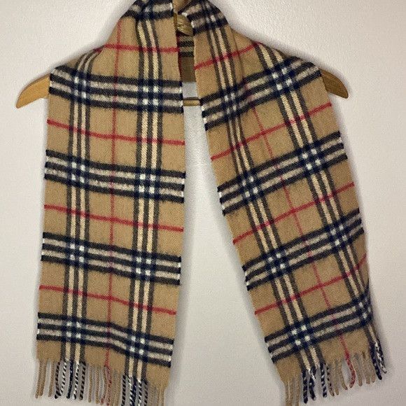 Burberry Burberry Beige Nova Check Scarf in 100% Lambswool [A] Size ONE SIZE - 4 Thumbnail