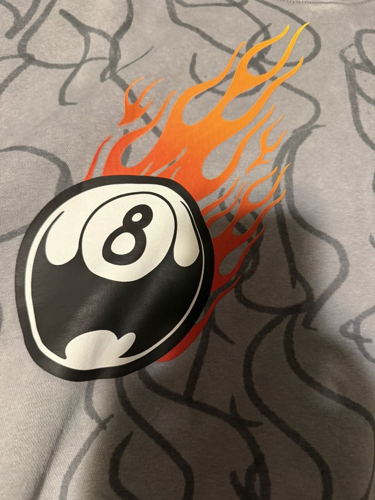 Von Dutch Von Dutch Gray Hoodie Flame 8-Ball and Dice Graphics 2XL Size US XXL / EU 58 / 5 - 3 Thumbnail