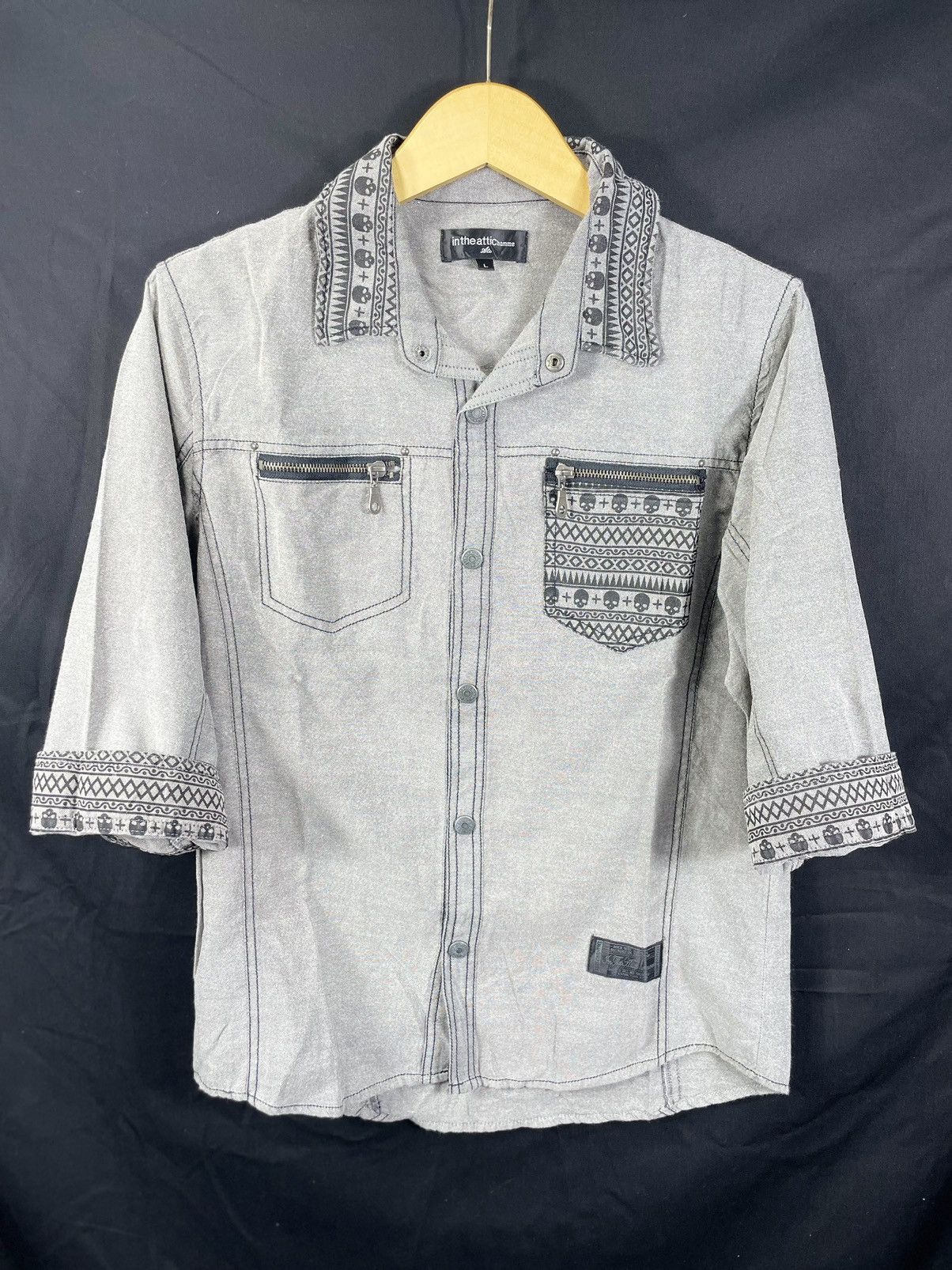 If Six Was Nine × Japanese Brand × Le Grande Bleu (L.G.B.) In The Attic homme GOTHIC SHIRT IF SIX WAS NINE LGB STYLE l Size L / US 10 / IT 46 - 1 Thumbnail