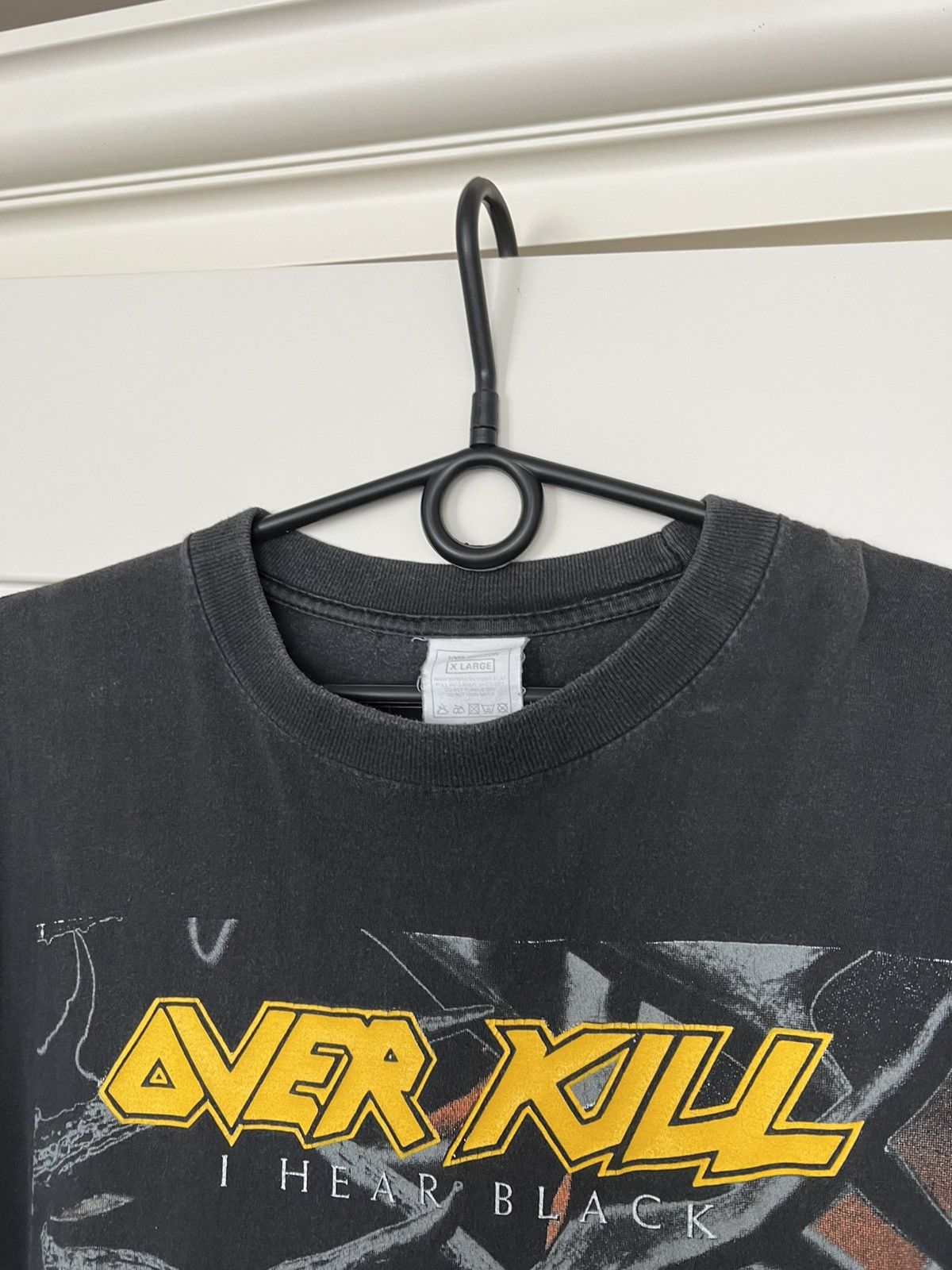 Band Tees Vintage 1993 Overkill I Hear Black T-Shirt Heavy Metal Band Size US XL / EU 56 / 4 - 9 Thumbnail