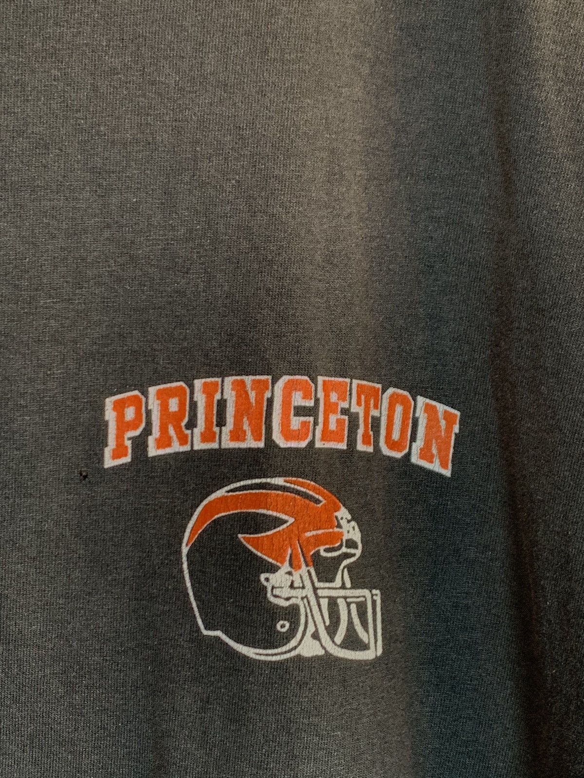 Vintage RARE Vintage 90’s Princeton Football Helmet Logo Faded Shirt Size US XXL / EU 58 / 5 - 2 Thumbnail