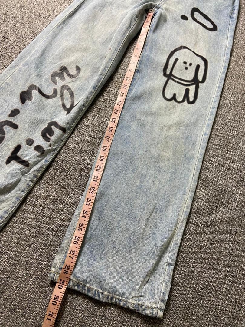 Japanese Brand Japanese Brand Y2K Graffiti Style Denim Jeans (184) Size 24" / US 00 / IT 34 - 5 Thumbnail