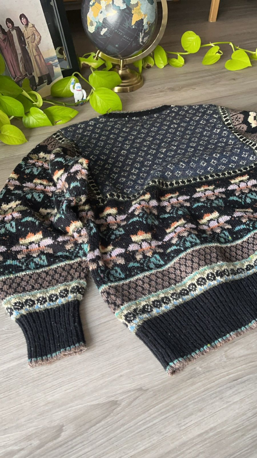 Vintage 80s-90s Abstract Knit Vintage Sweater Size US L / EU 52-54 / 3 - 4 Thumbnail