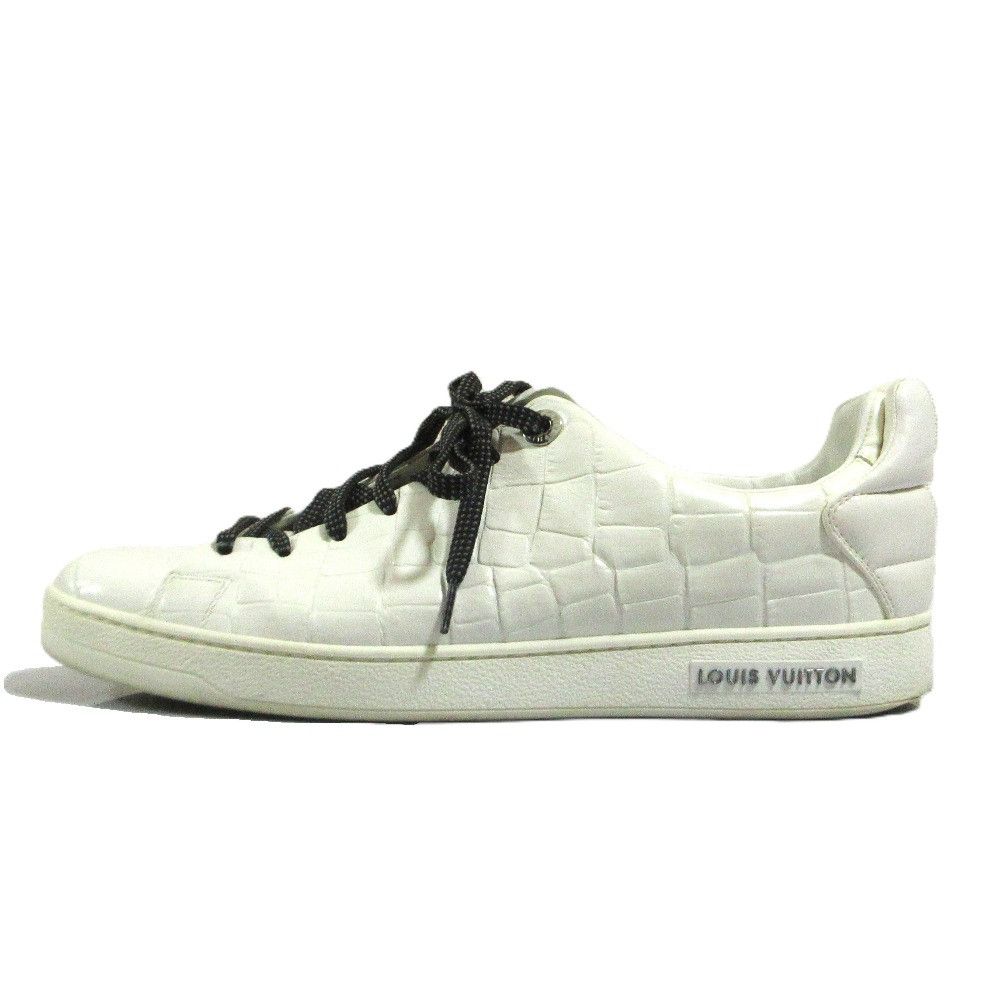 Louis Vuitton Louis Vuitton Louis Vuitton Frontrow Line Croco Emboss Leather Sneakers Leather Shoes DUTY FREE for USA Size ONE SIZE - 1 Thumbnail