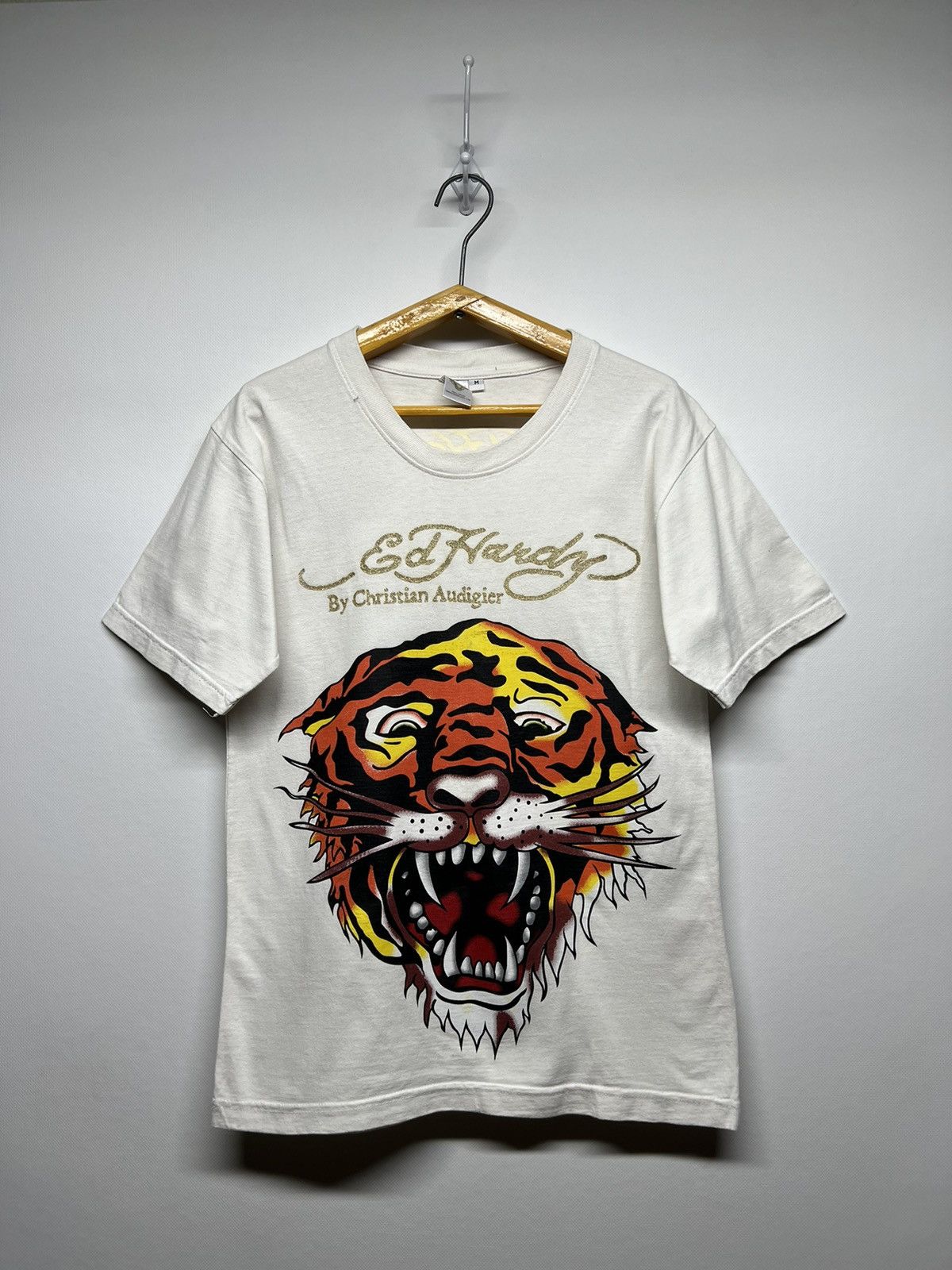 Christian Audigier × Ed Hardy × Vintage Vintage Y2k Ed Hardy 🤍 Tigger Big Logo T-Shirt 00’s Size M / US 6-8 / IT 42-44 - 4 Thumbnail