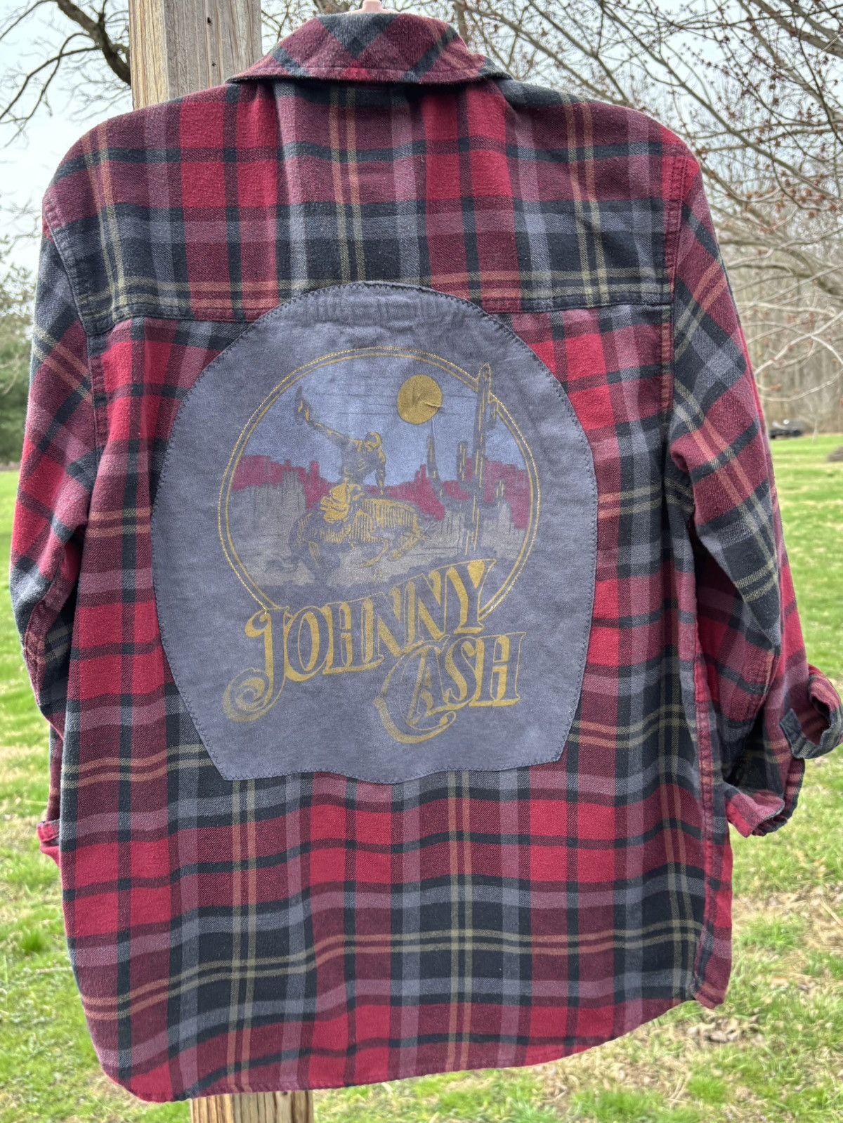 Field & Stream Upcycled Johnny Cash Flannel Long Sleeve Button Mens Medium Size US M / EU 48-50 / 2 - 1 Thumbnail