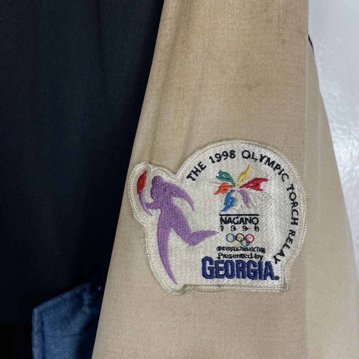 Japanese Brand × USA Olympics × Vintage 💥98 NAGANO OLYMPIC GEORGIA BOMBER JACKET Size US L / EU 52-54 / 3 - 12 Thumbnail