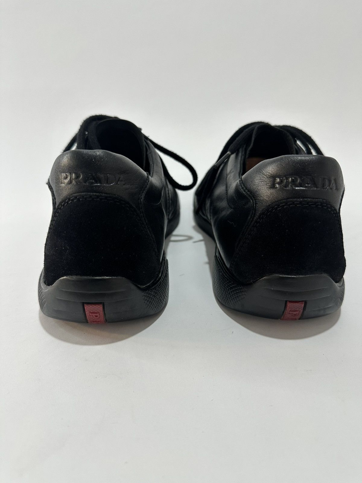 Prada Prada Sport Black Leather and Leather Low Top Sneakers Size US 11 / EU 44 - 5 Thumbnail